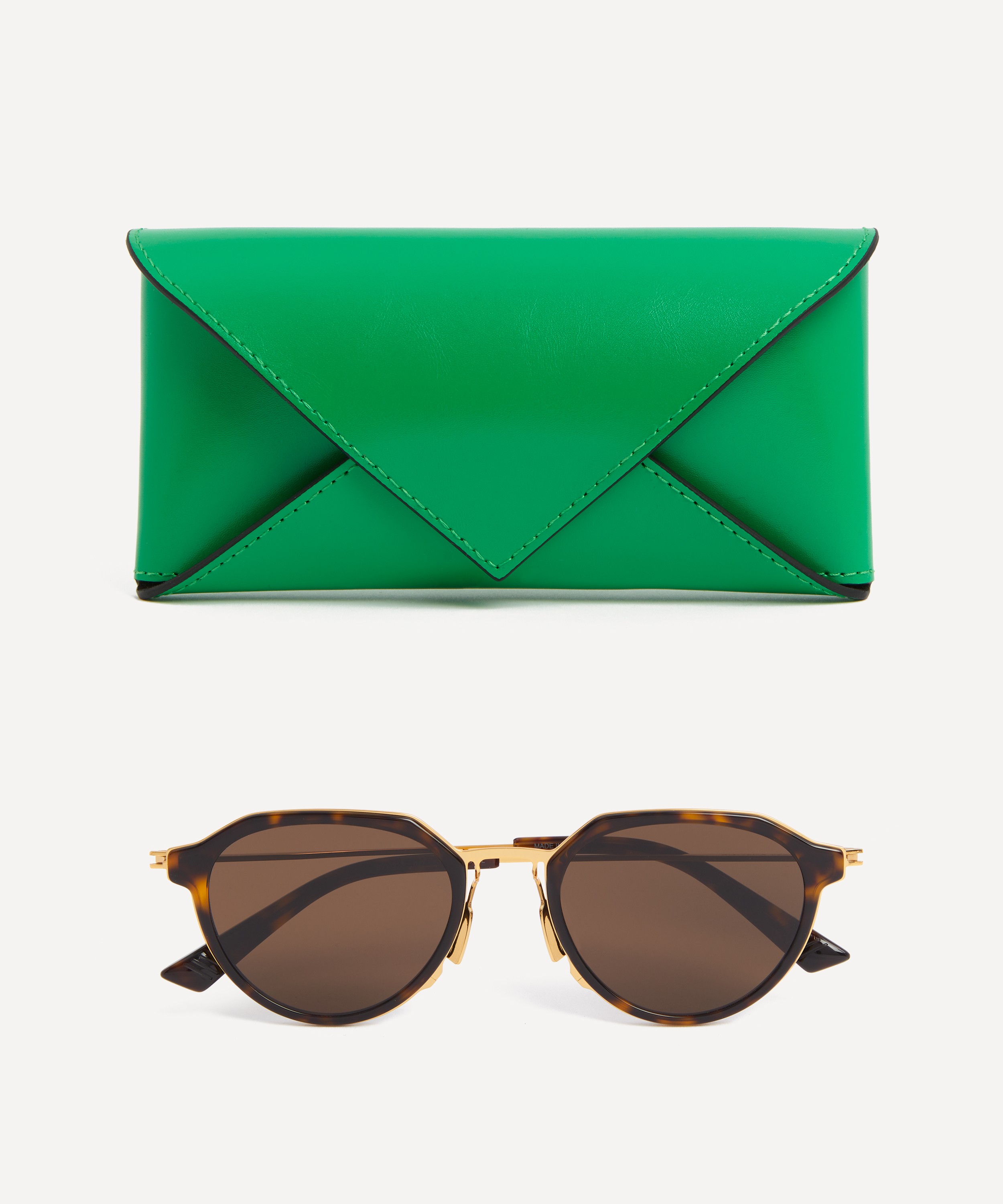 Bottega Veneta - Round Combination Sunglasses image number 3