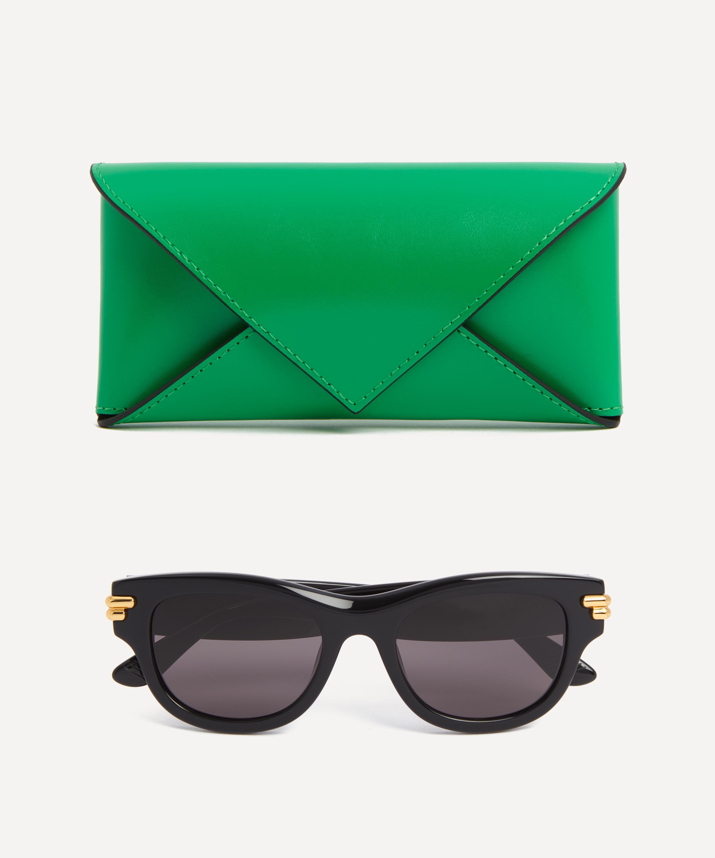 Bottega Veneta - Rectangle Hinge Logo Acetate Sunglasses image number 3