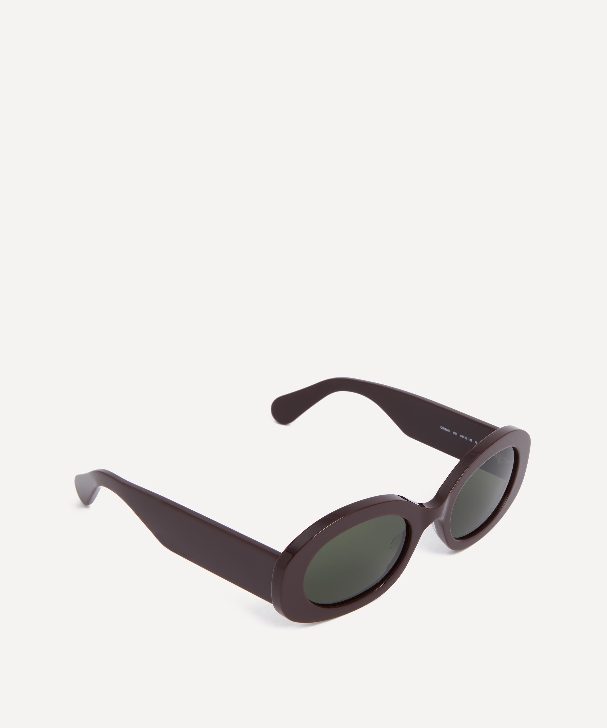 Chloé - Burgundy Chunky Oval Sunglasses image number 1