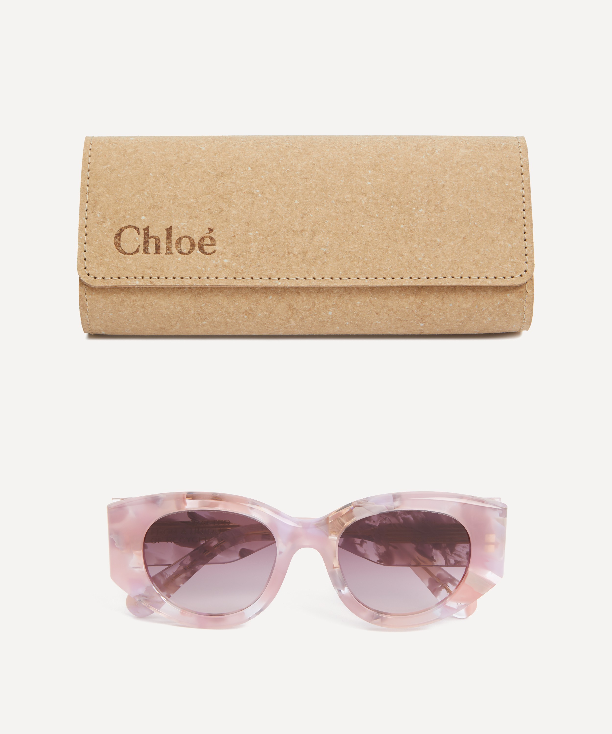 Chloé - Chunky Cat-Eye Acetate Sunglasses image number 3