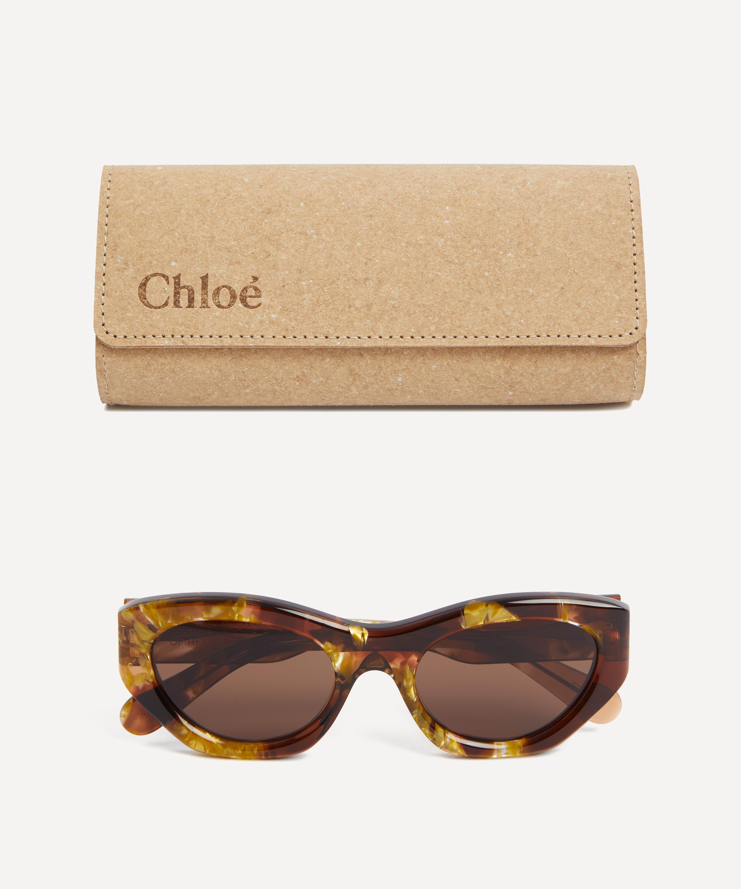 Chloé - Chunky Cat-Eye Havana Sunglasses image number 3