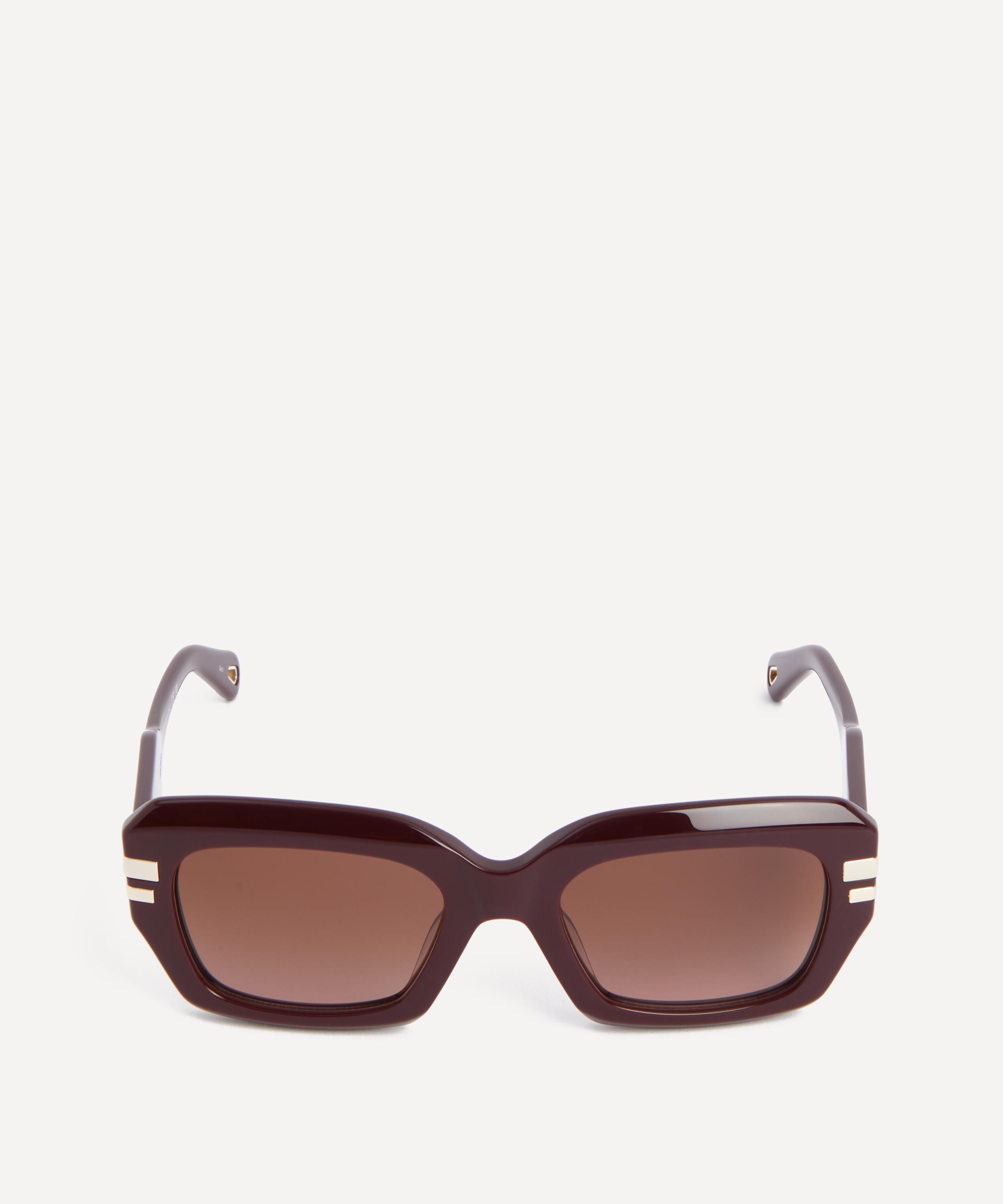 Chloé - Burgundy Chunky Square Sunglasses image number 0