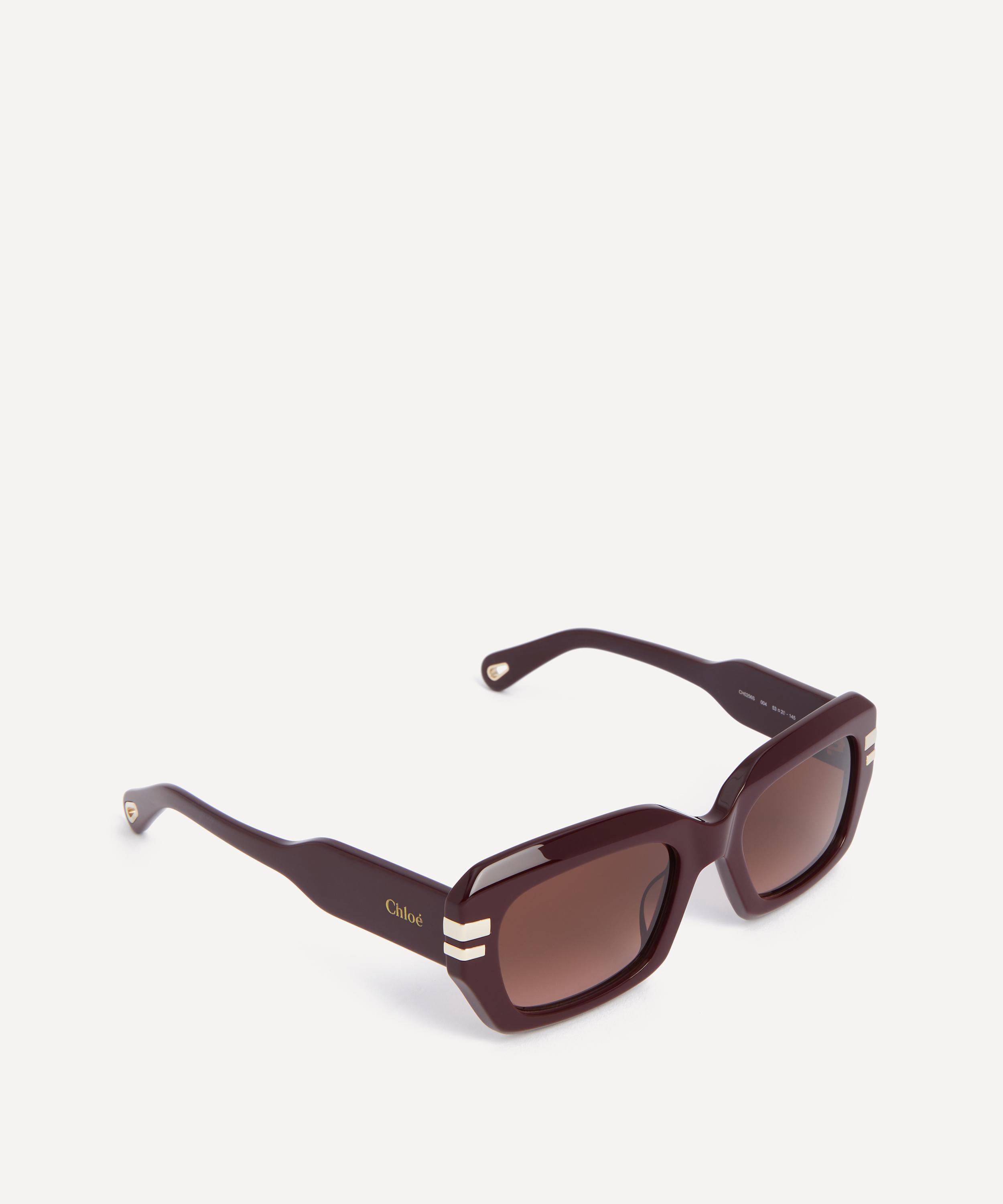 Chloé - Burgundy Chunky Square Sunglasses image number 1