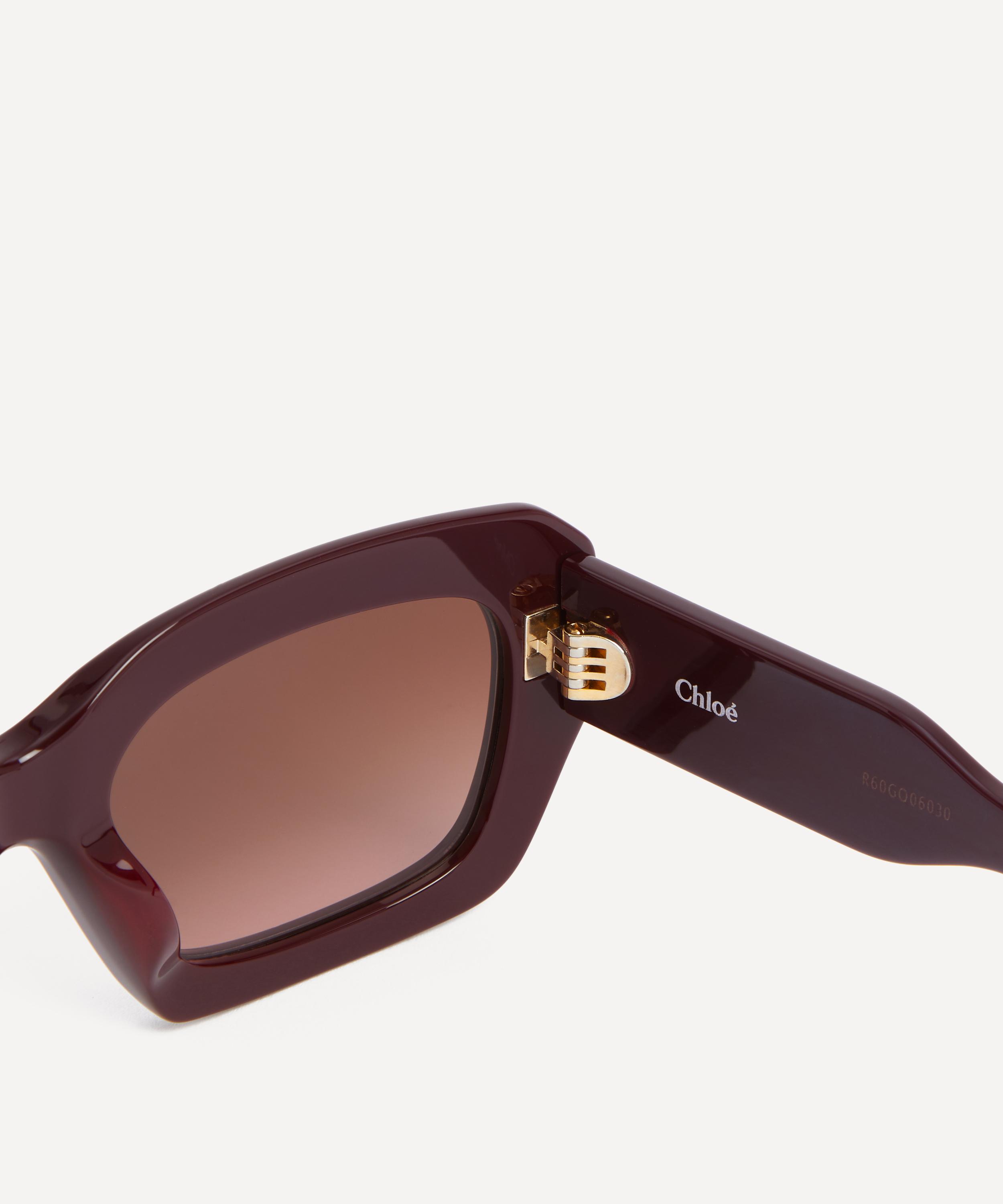 Chloé - Burgundy Chunky Square Sunglasses image number 2