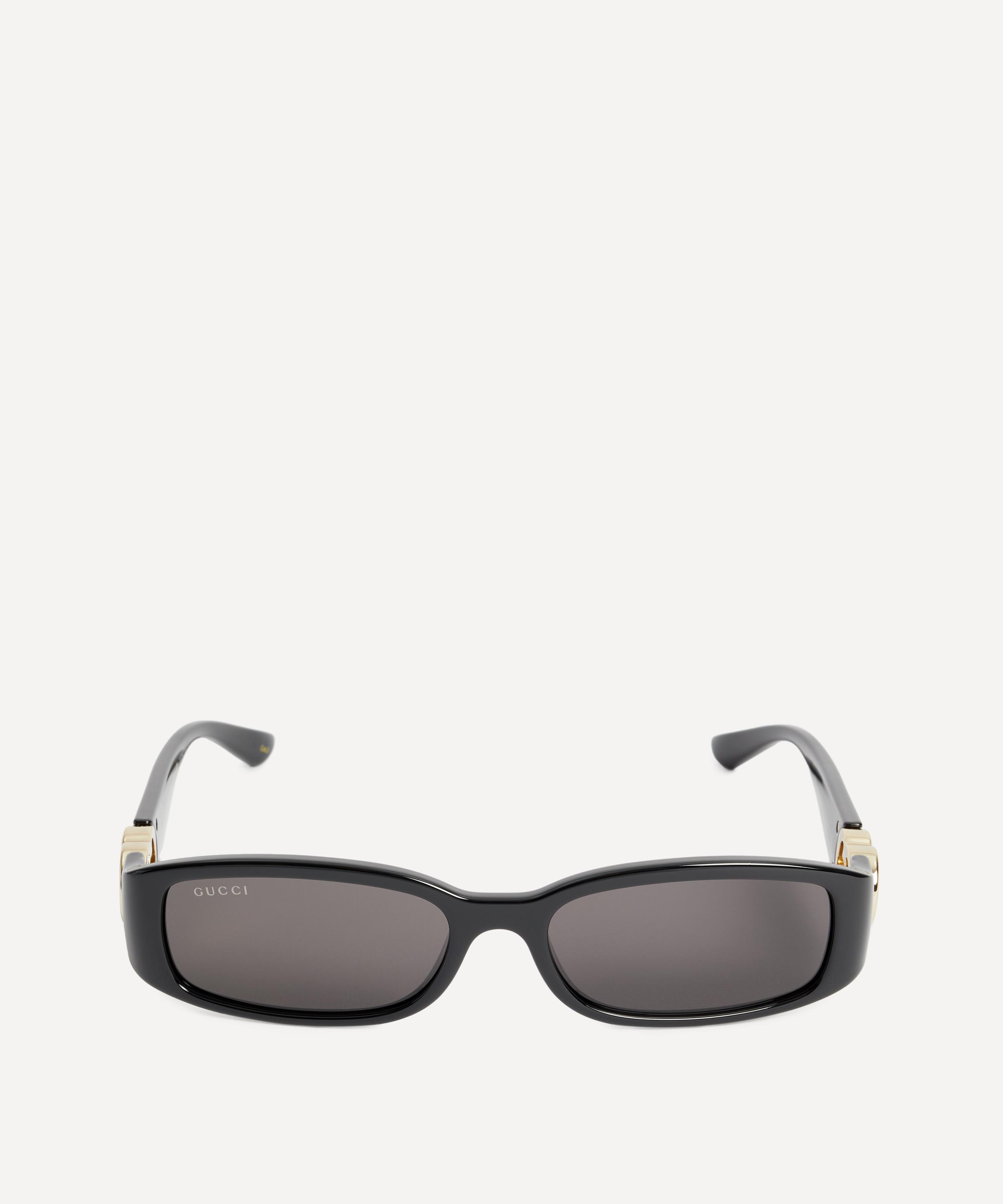 Gucci - Rectangular Black Logo Injection Sunglasses image number 0