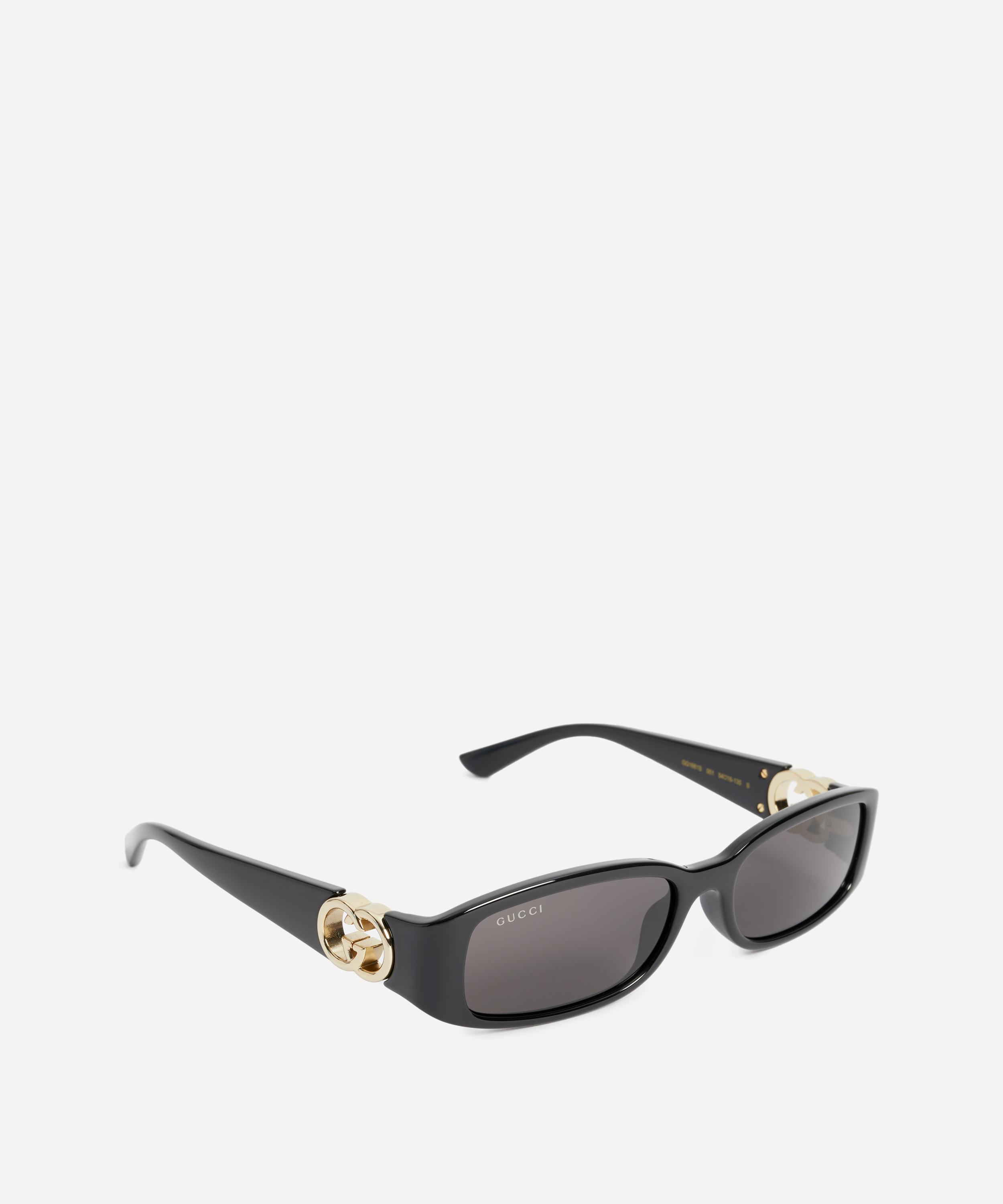 Gucci - Rectangular Black Logo Injection Sunglasses image number 1