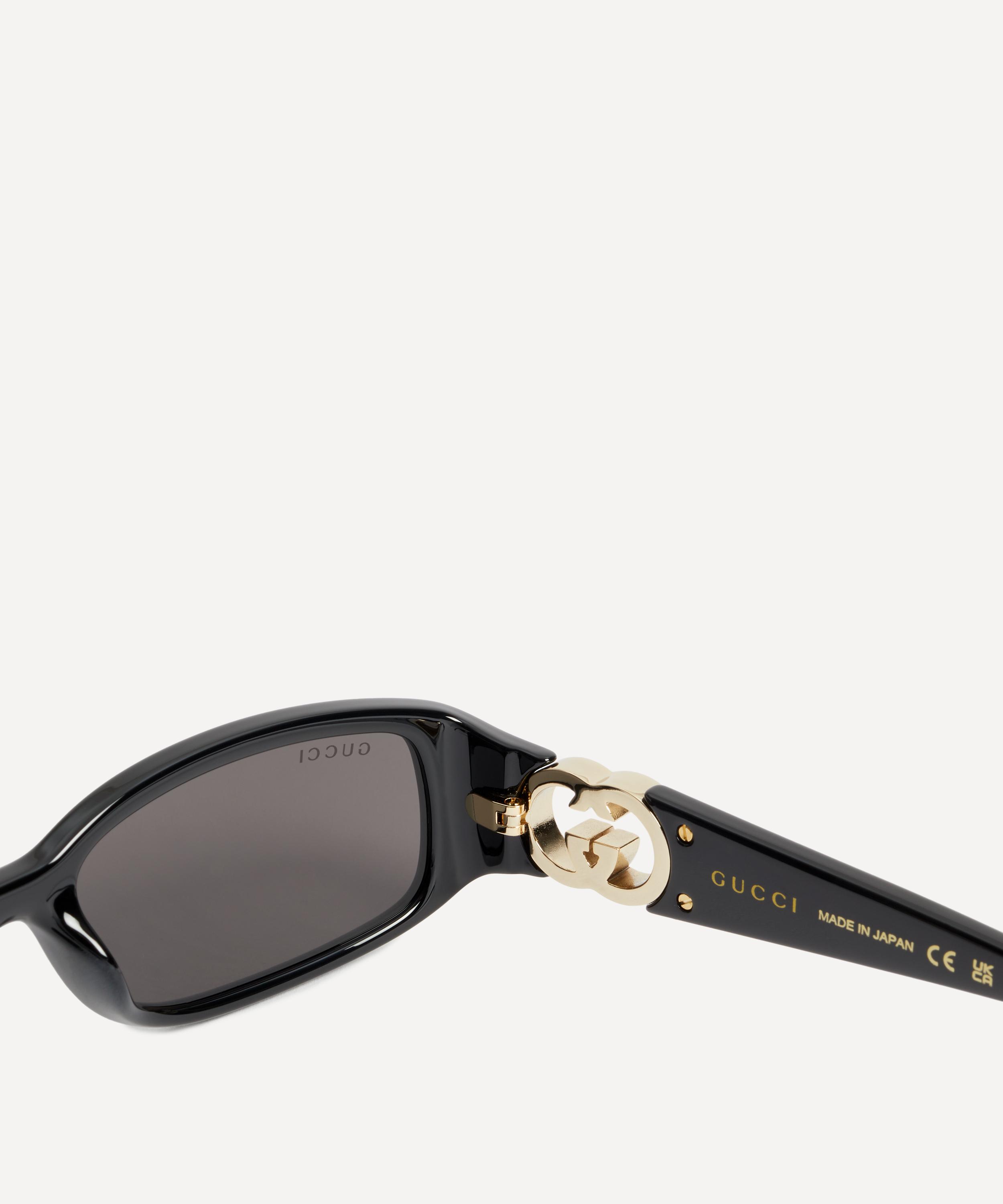 Gucci - Rectangular Black Logo Injection Sunglasses image number 2