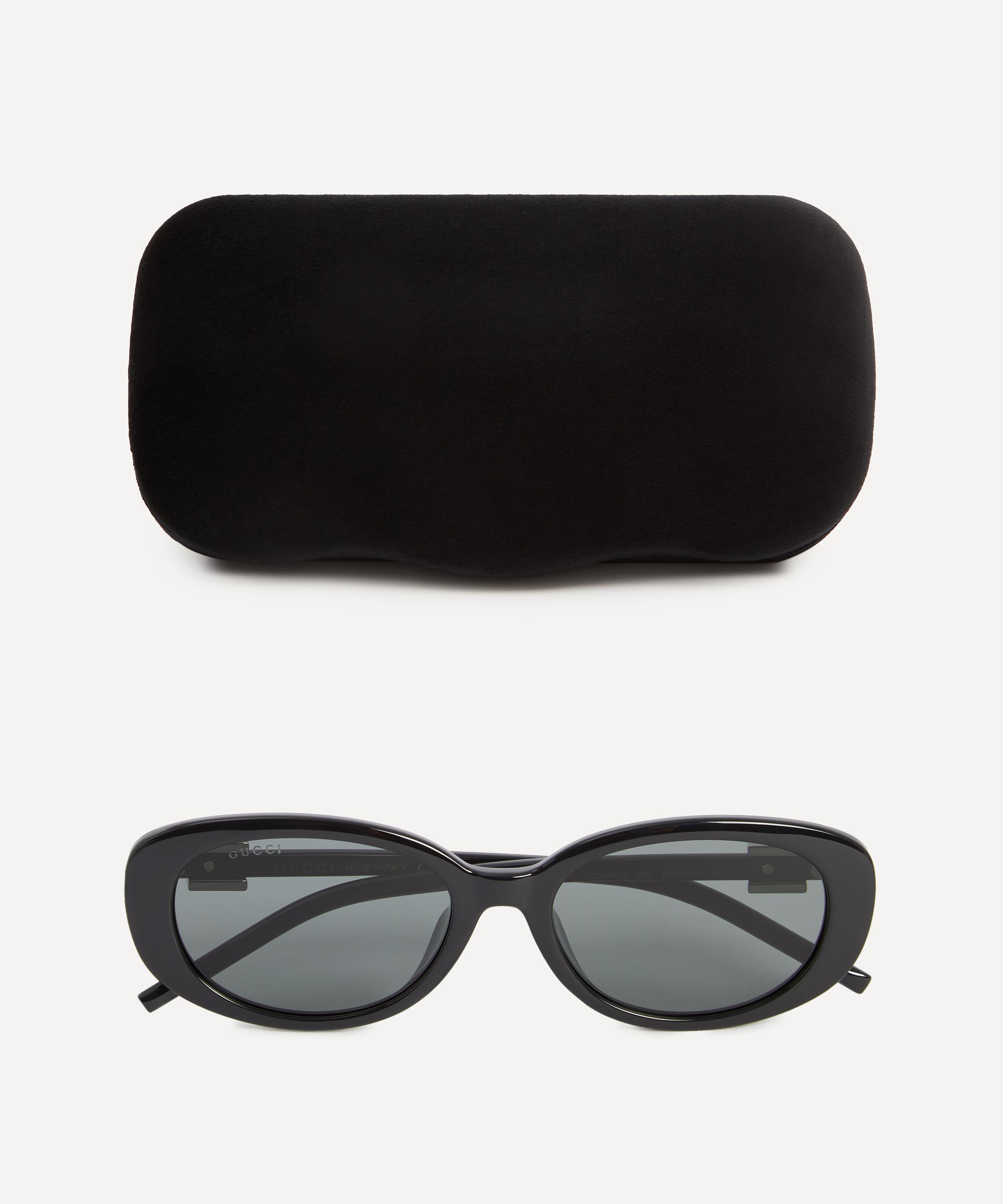 Gucci - Oval Embellished G Logo Sunglasses image number 3