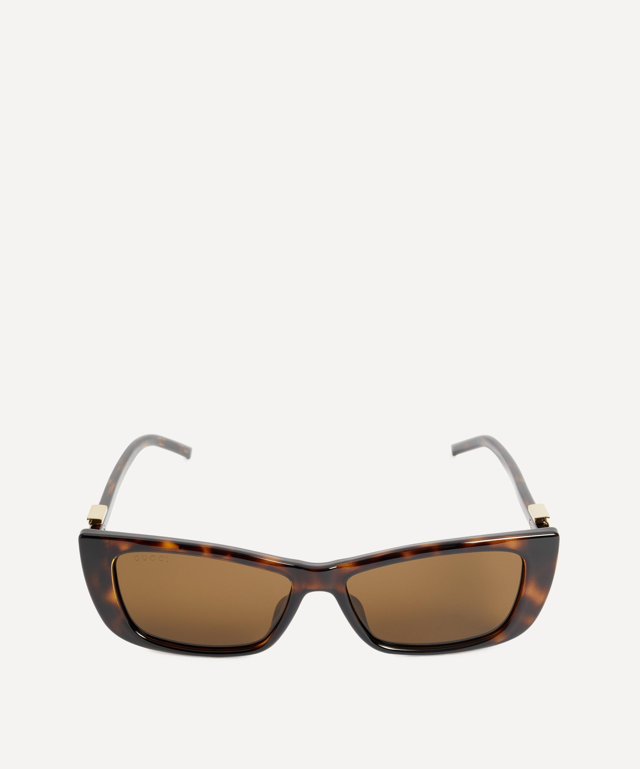 Gucci - Cat-Eye Dark Tortoiseshell G Logo Sunglasses image number 0