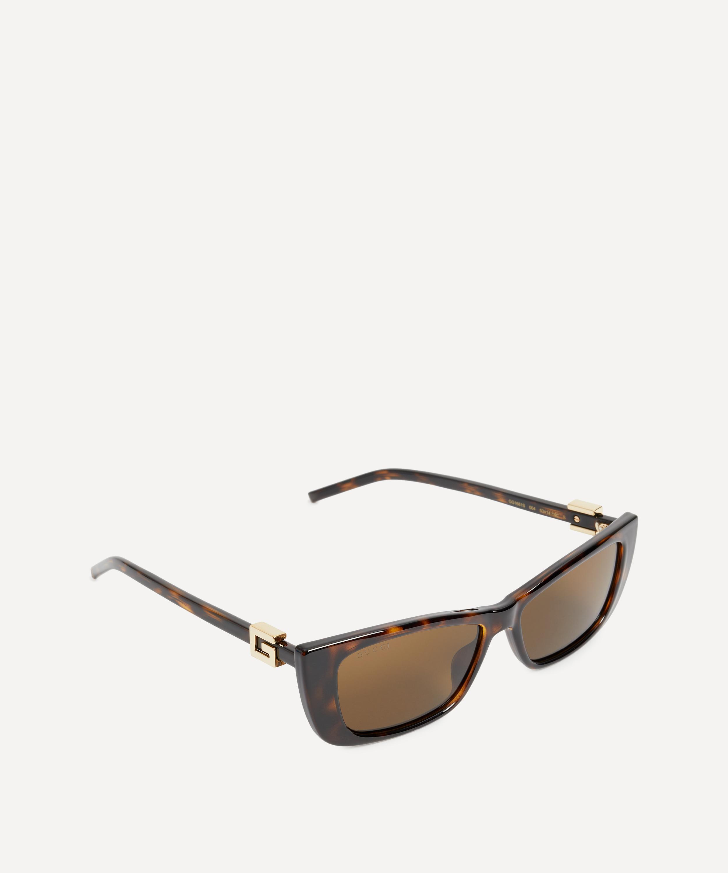 Gucci - Cat-Eye Dark Tortoiseshell G Logo Sunglasses image number 1