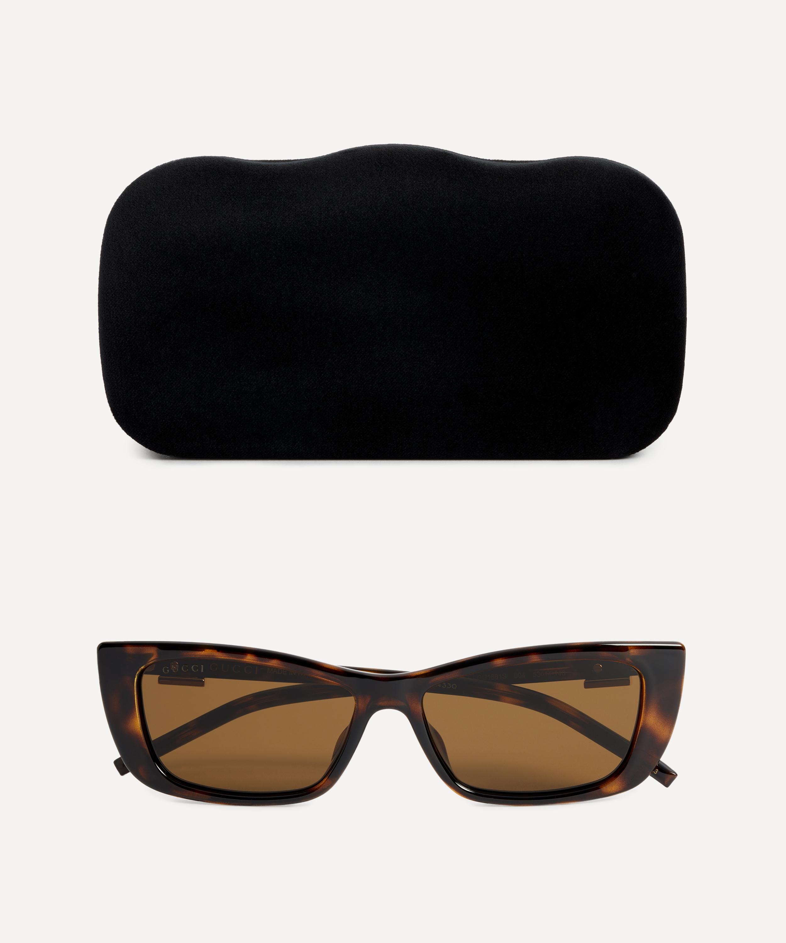 Gucci - Cat-Eye Dark Tortoiseshell G Logo Sunglasses image number 3