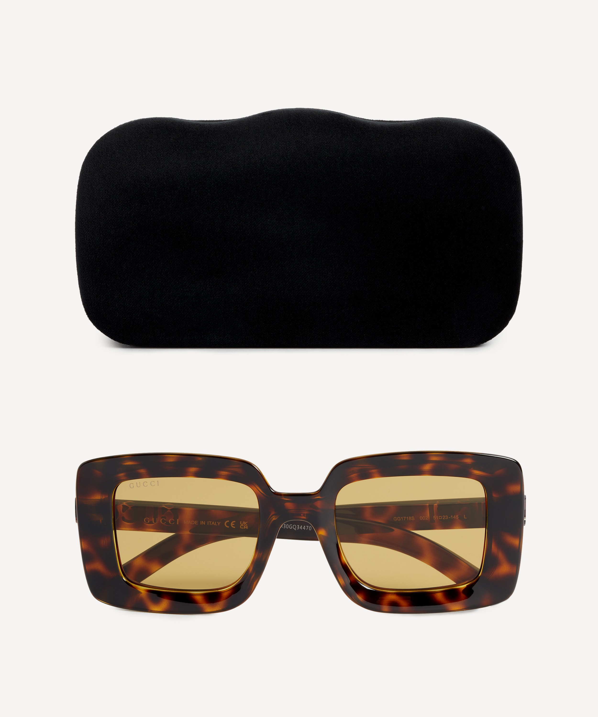 Gucci - Oversized Square Havana Sunglasses image number 3