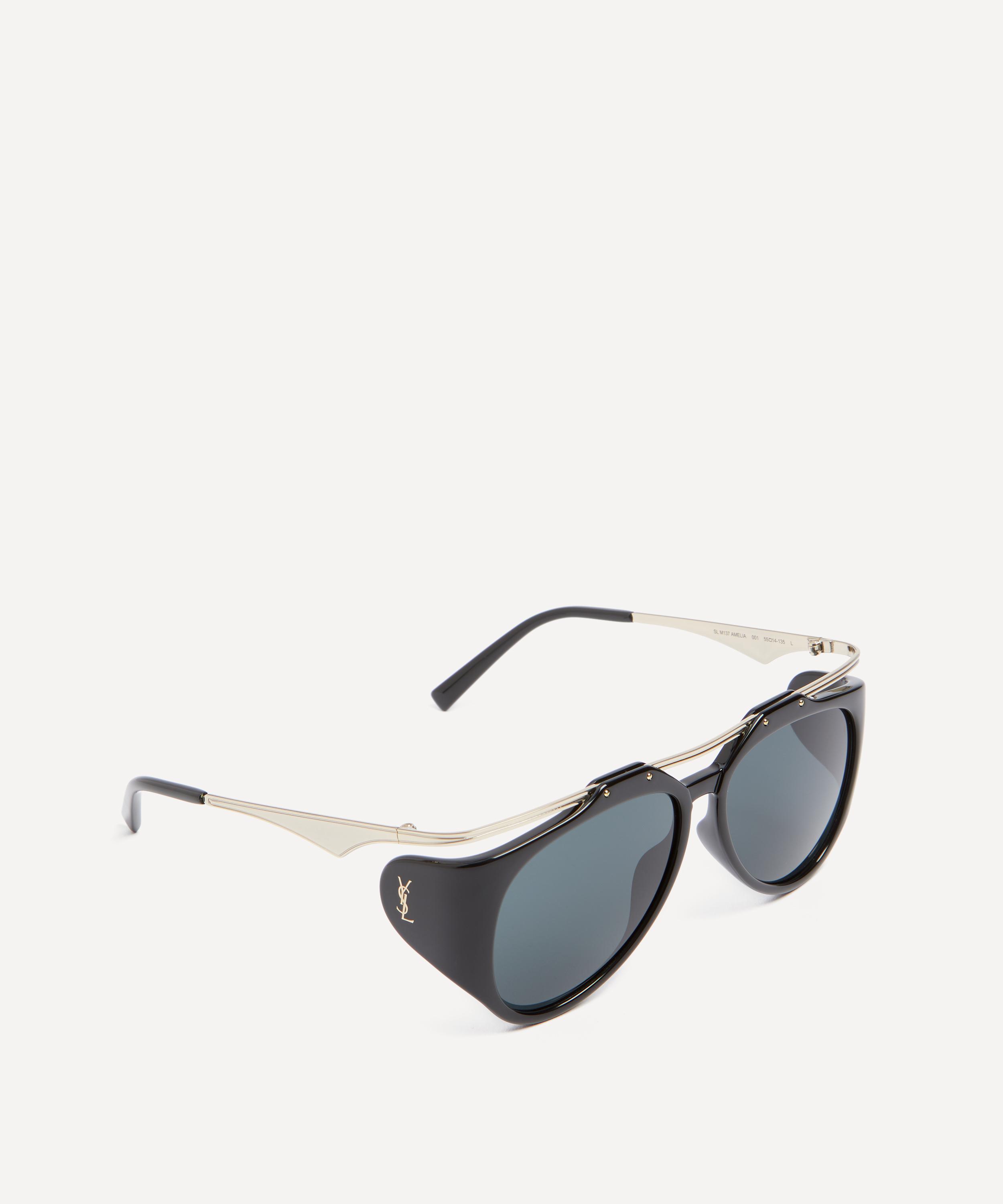 Saint Laurent - Amelia Floating Injection Black Frame Sunglasses image number 1