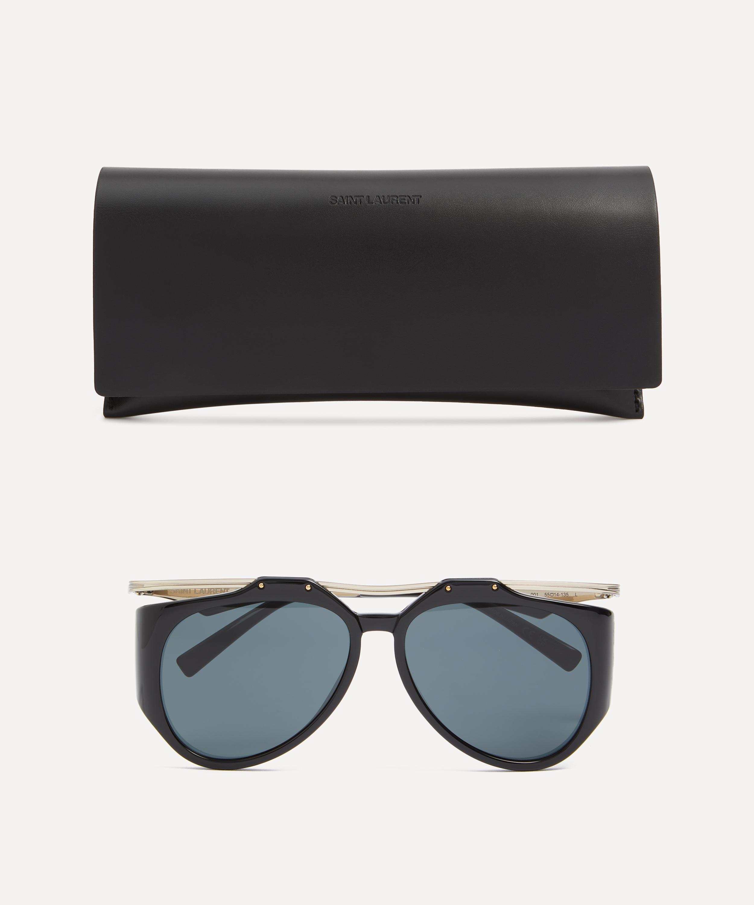 Saint Laurent - Amelia Floating Injection Black Frame Sunglasses image number 3