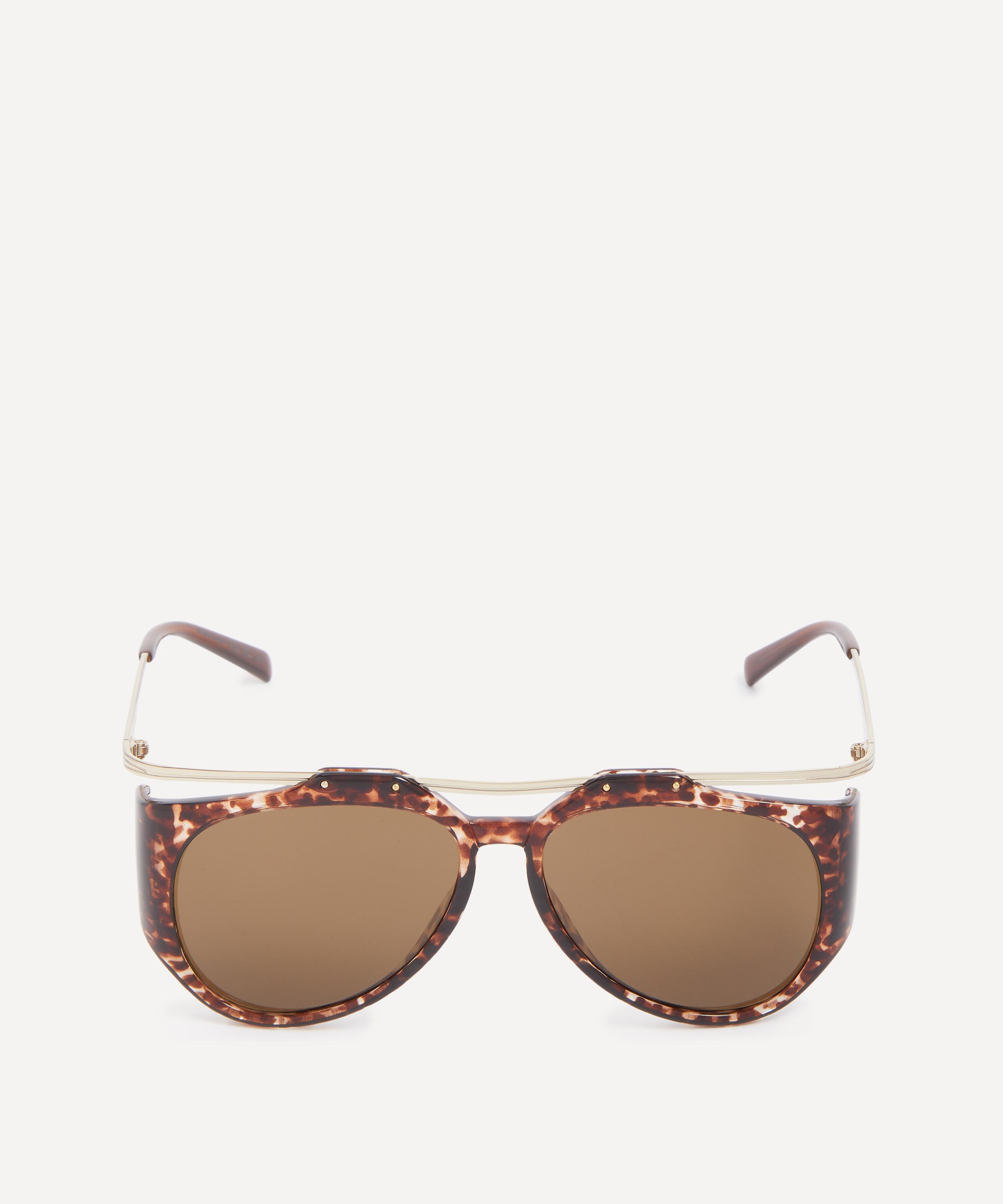Saint Laurent - Amelia Floating Injection Havana Frame Sunglasses