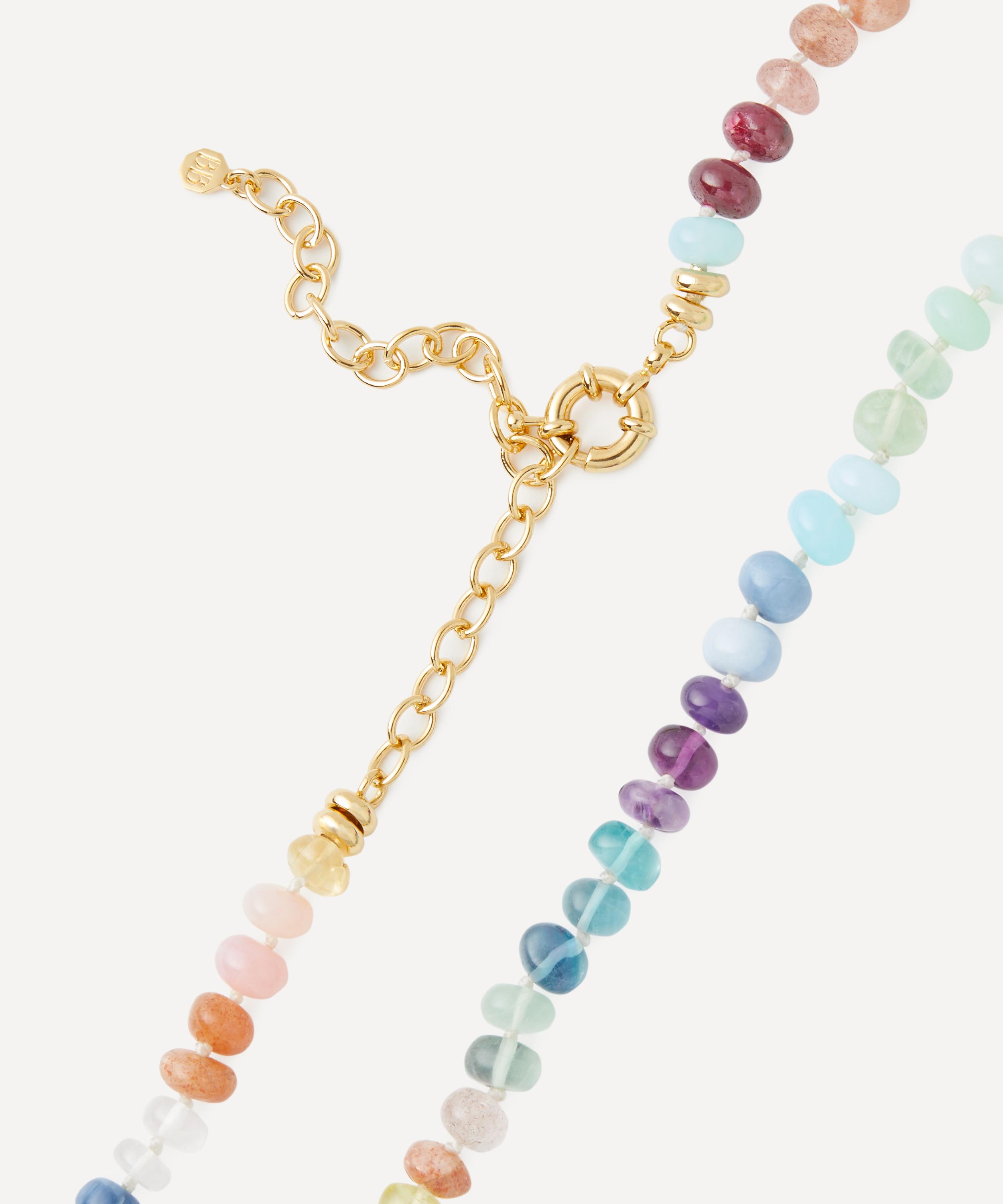 Bon Bon Jewellery Club - 14ct Gold-Plated Vermeil Silver Rainbow Love Bead Necklace image number 1