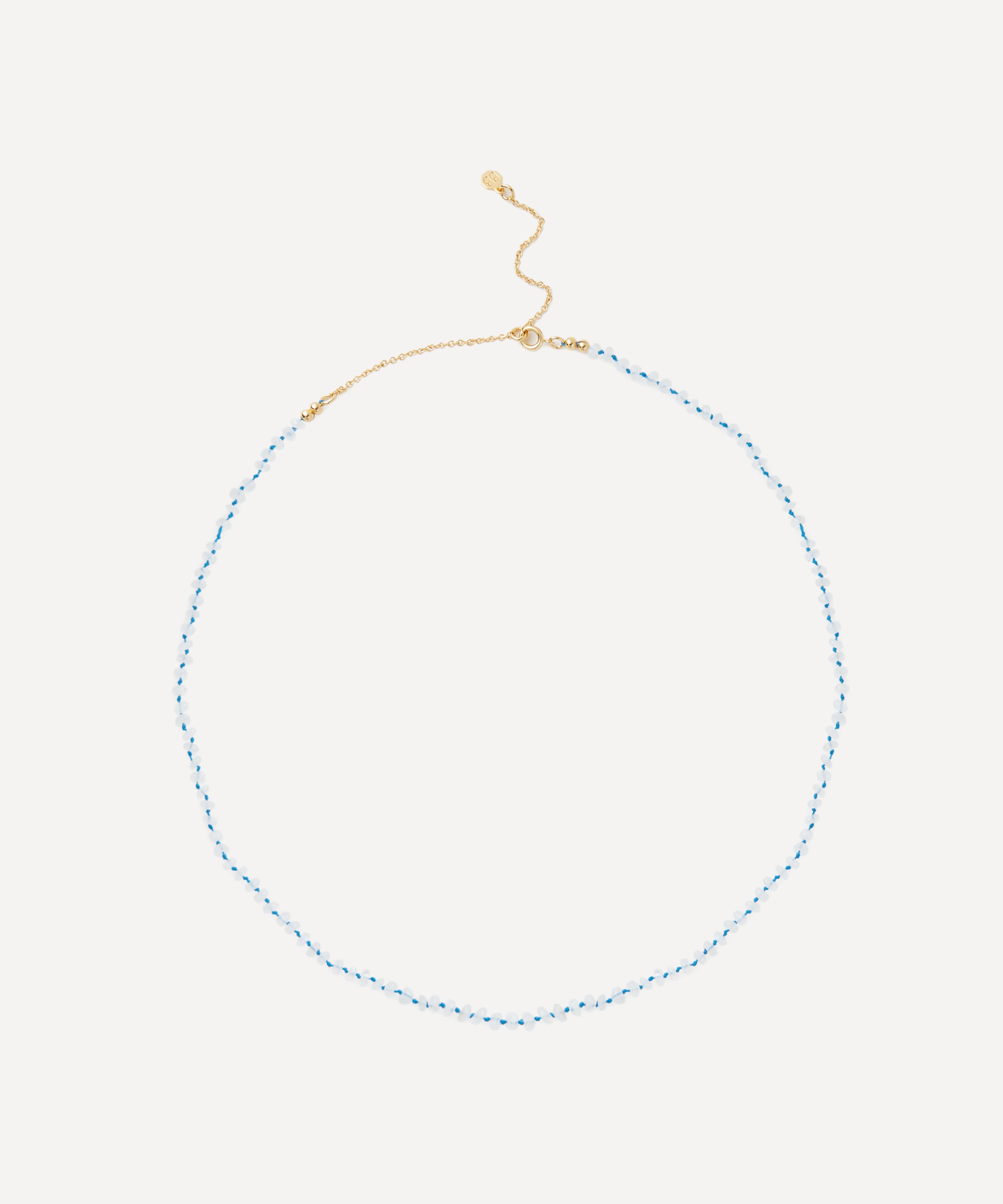 Bon Bon Jewellery Club - 14ct Gold-Plated Vermeil Silver New Beginnings Rainbow Moonstone Bead Necklace image number 0