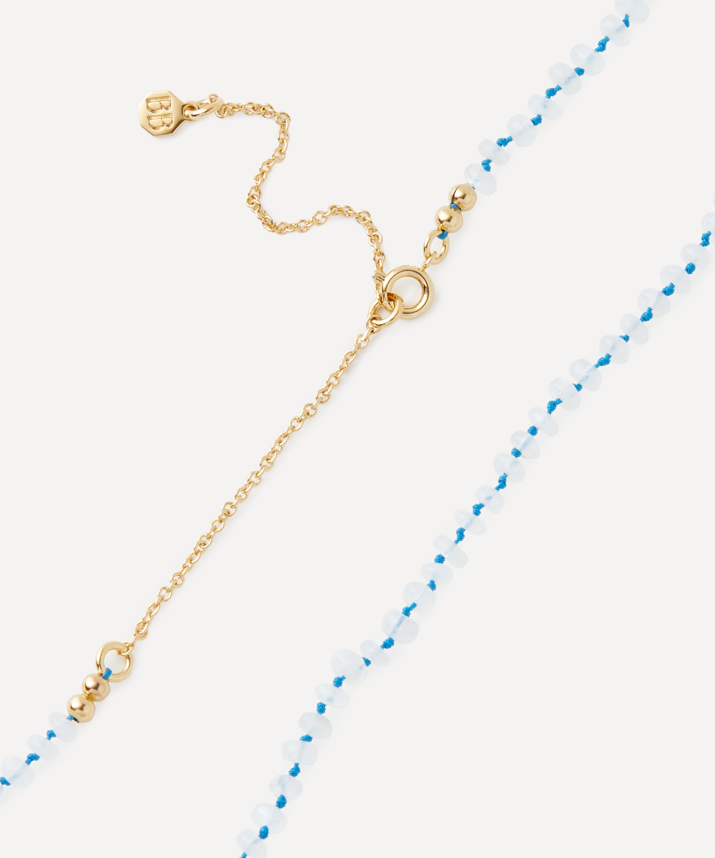 Bon Bon Jewellery Club - 14ct Gold-Plated Vermeil Silver New Beginnings Rainbow Moonstone Bead Necklace image number 1