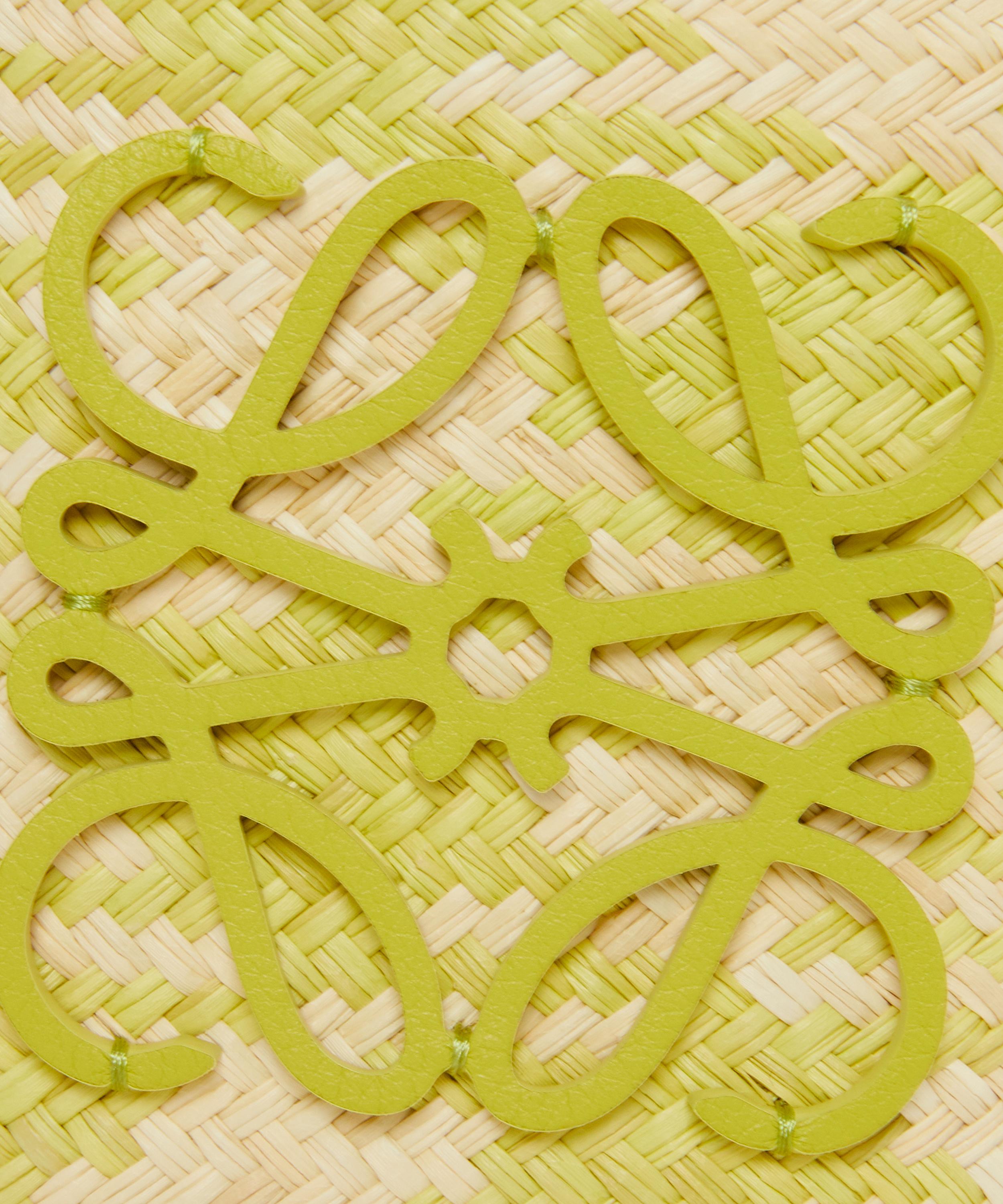 Loewe - Lime Green Anagram Checks Square Pocket Bag image number 3