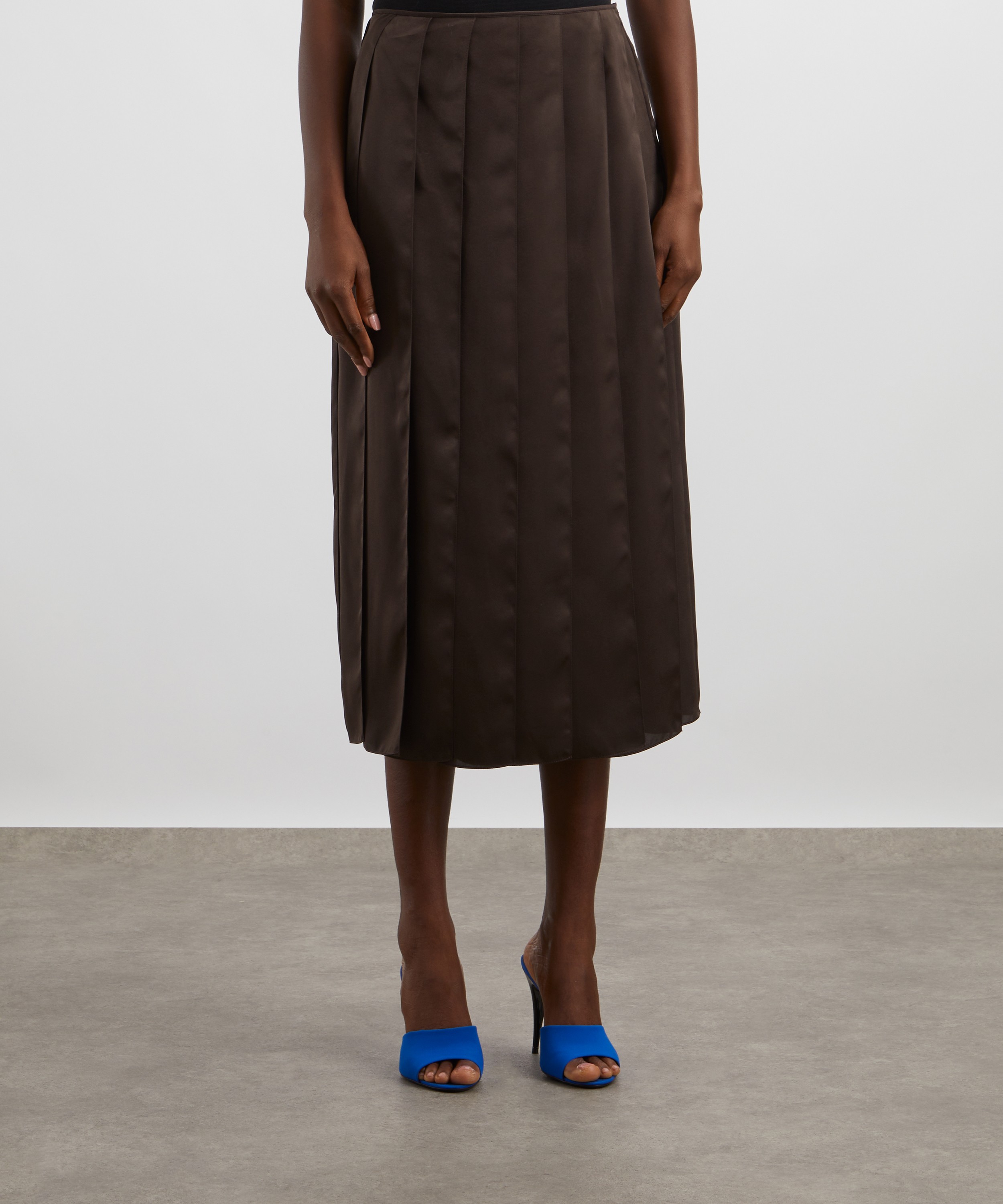 JW Anderson - Ribbon Hem Satin Midi Skirt image number 2