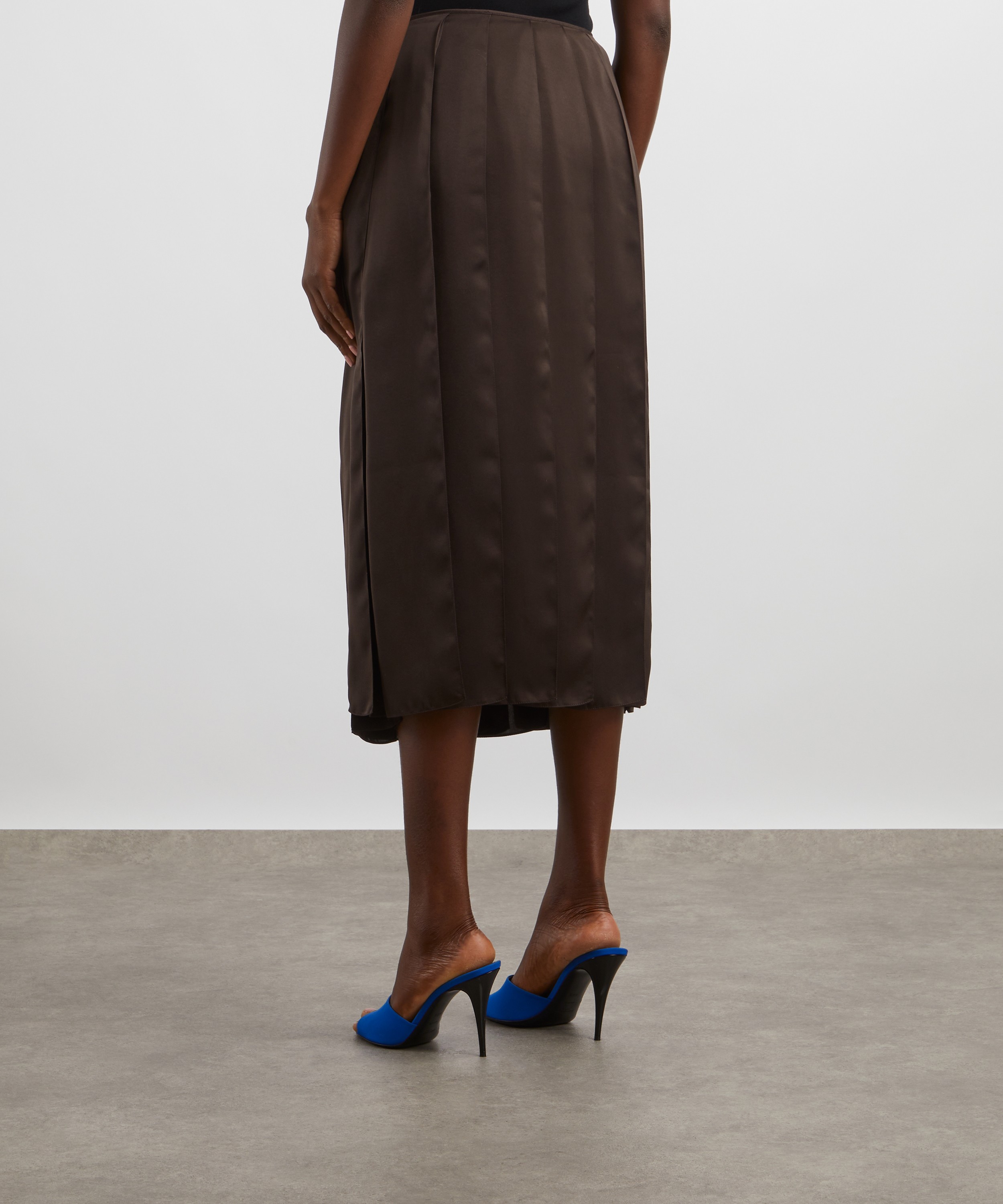 JW Anderson - Ribbon Hem Satin Midi Skirt image number 3