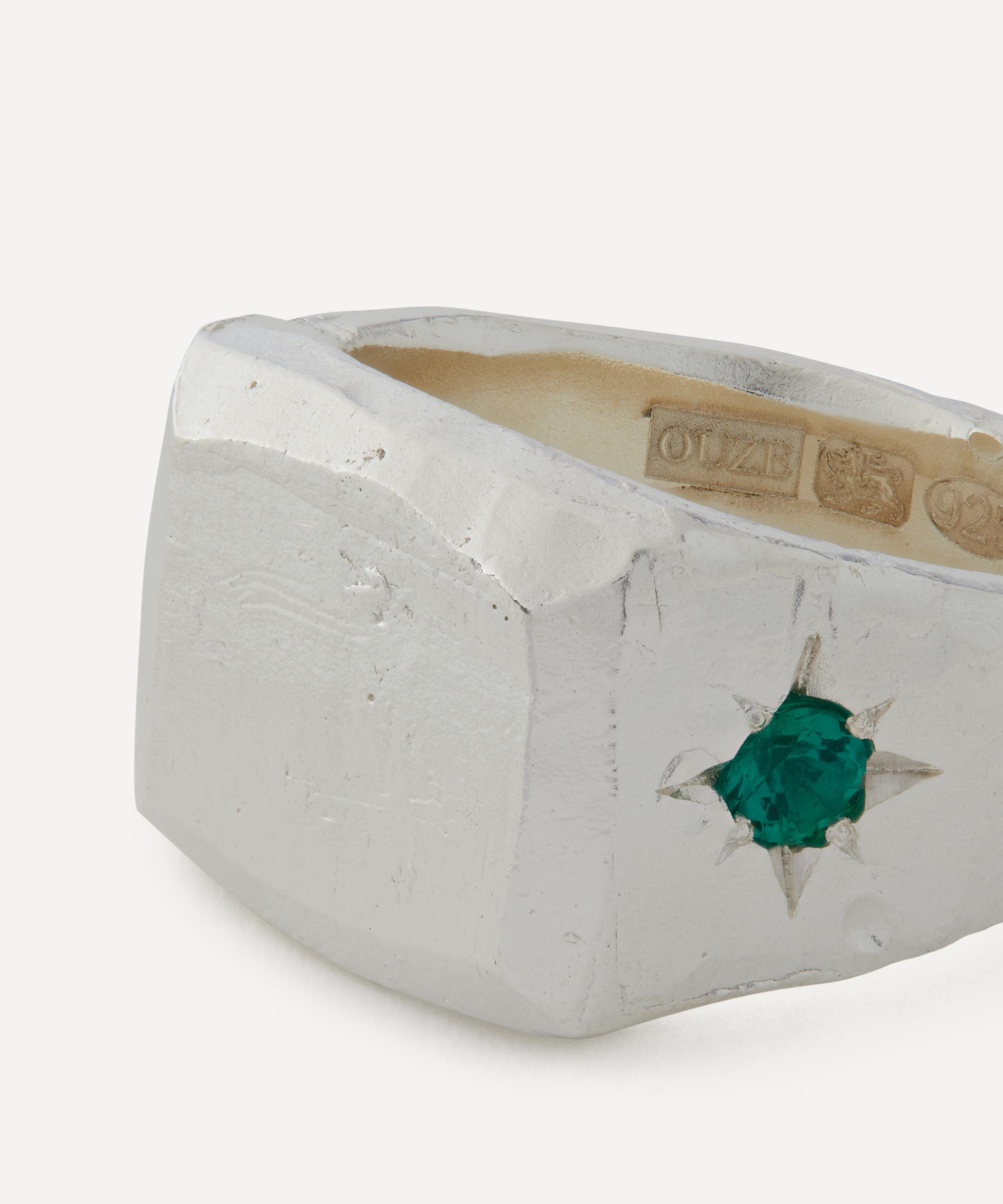 The Ouze - Sterling Silver Square Magnum Cushion Signet Ring image number 2