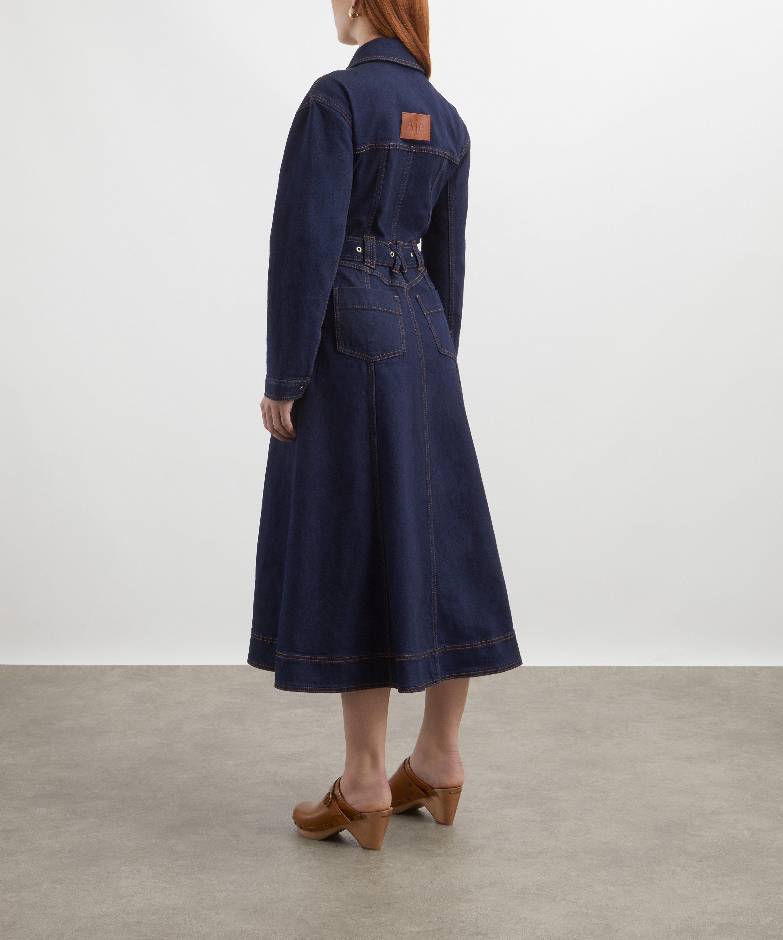 Aje - Resonance Denim Midi Dress image number 3