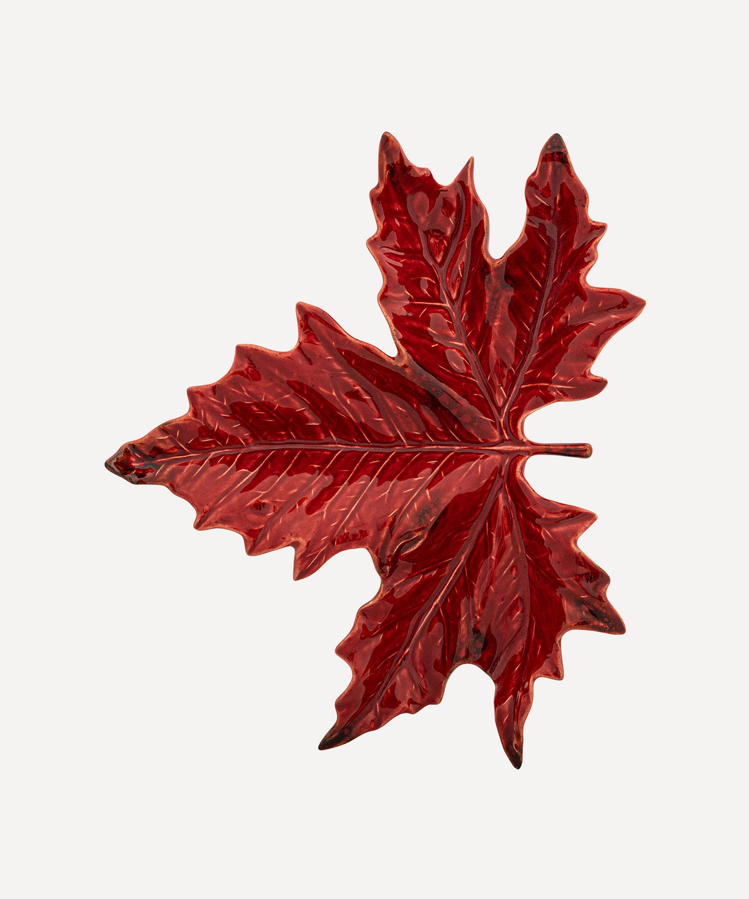 Bordallo Pinheiro - Gudrun Red Maple Leaf Wall Plate image number 0