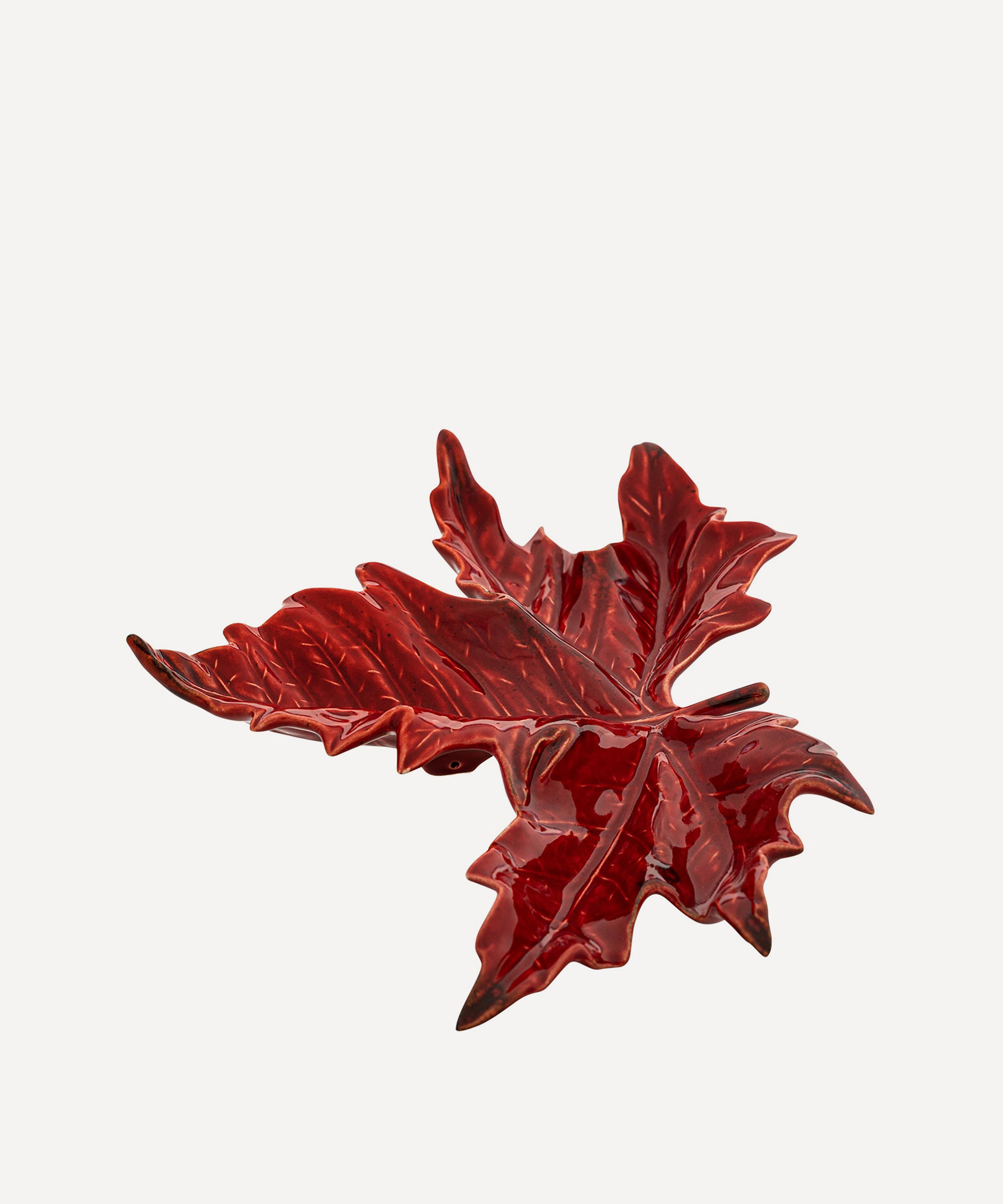 Bordallo Pinheiro - Gudrun Red Maple Leaf Wall Plate image number 1