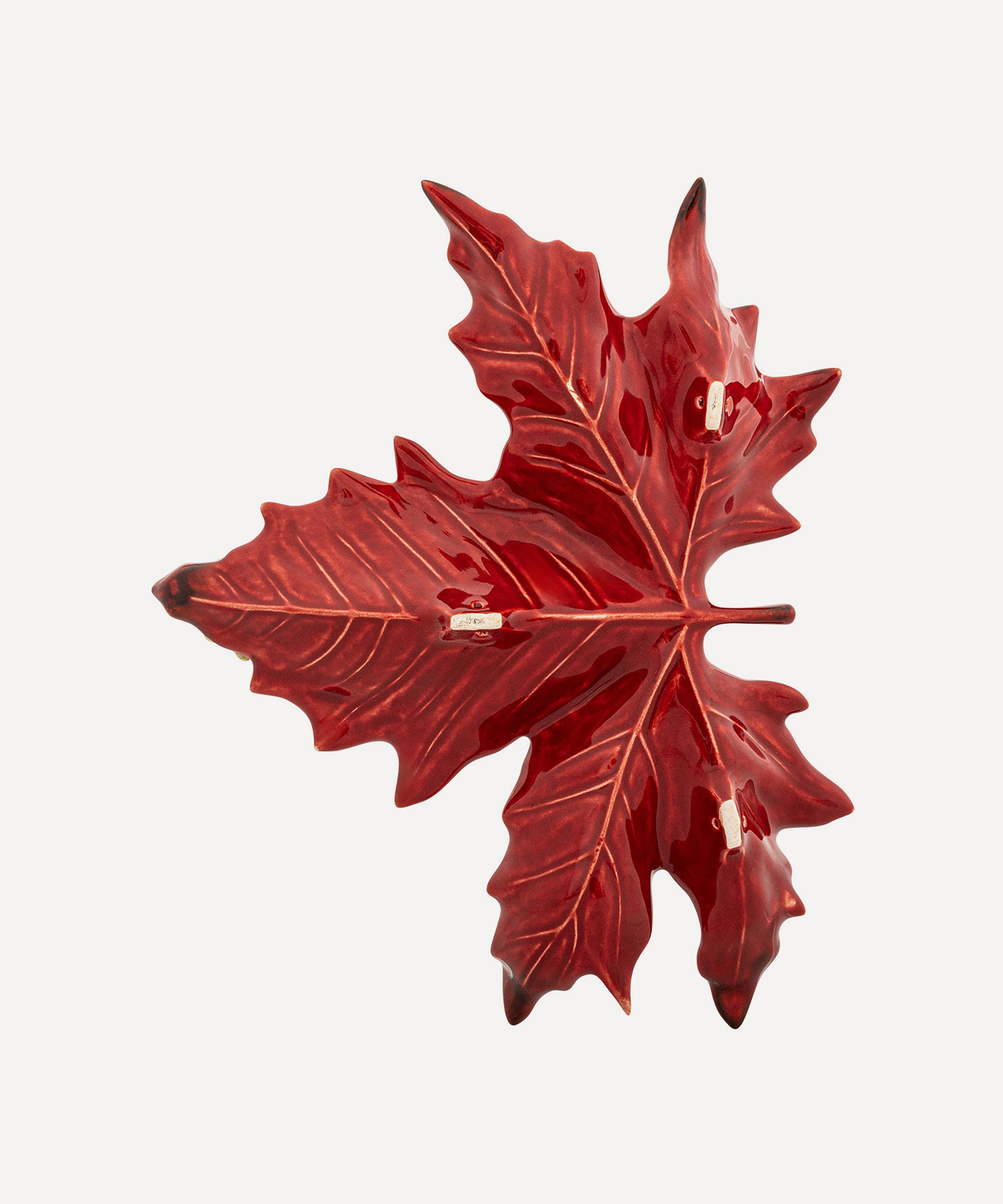 Bordallo Pinheiro - Gudrun Red Maple Leaf Wall Plate image number 2