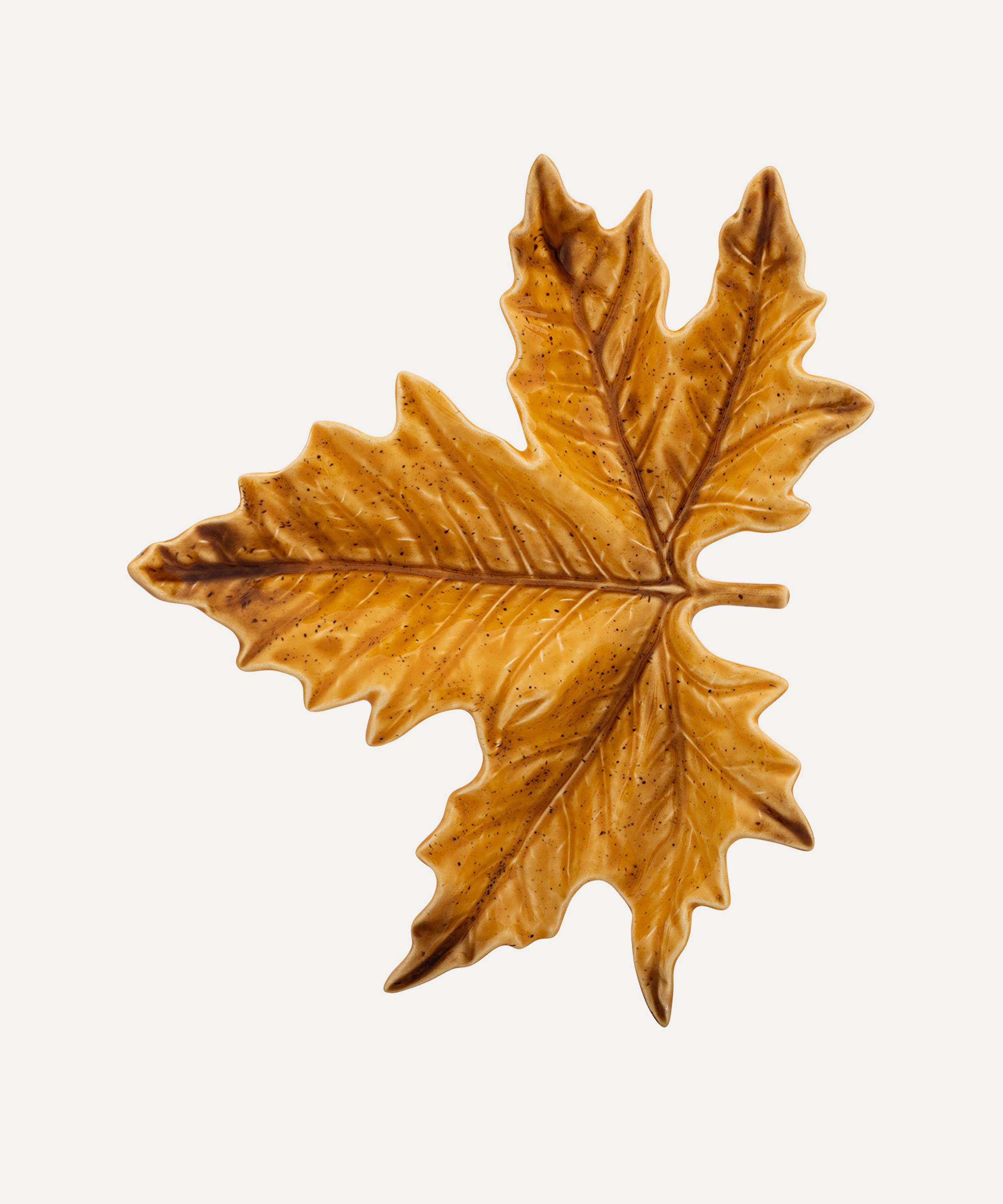 Bordallo Pinheiro - Gudrun Yellow Maple Leaf Wall Plate image number 0