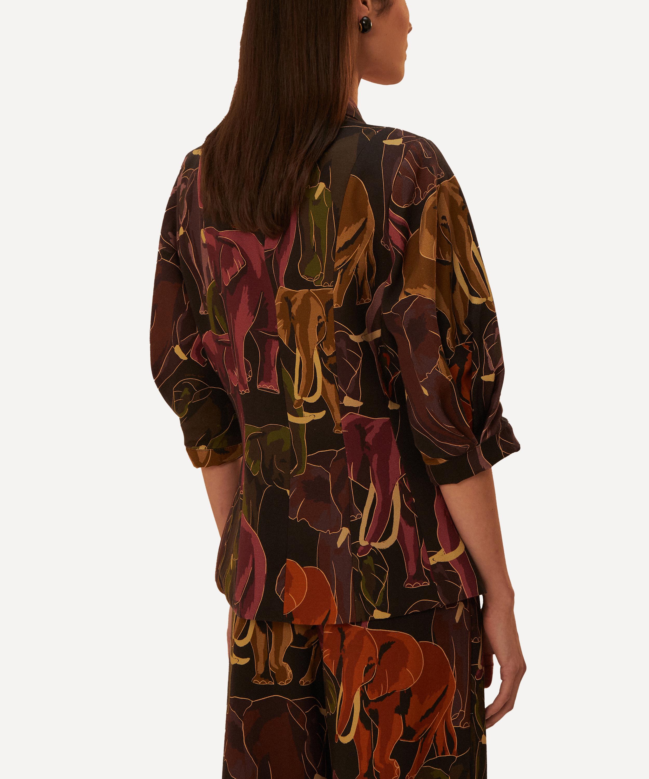 FARM Rio - Elephants Brown Short Sleeve Blazer image number 2