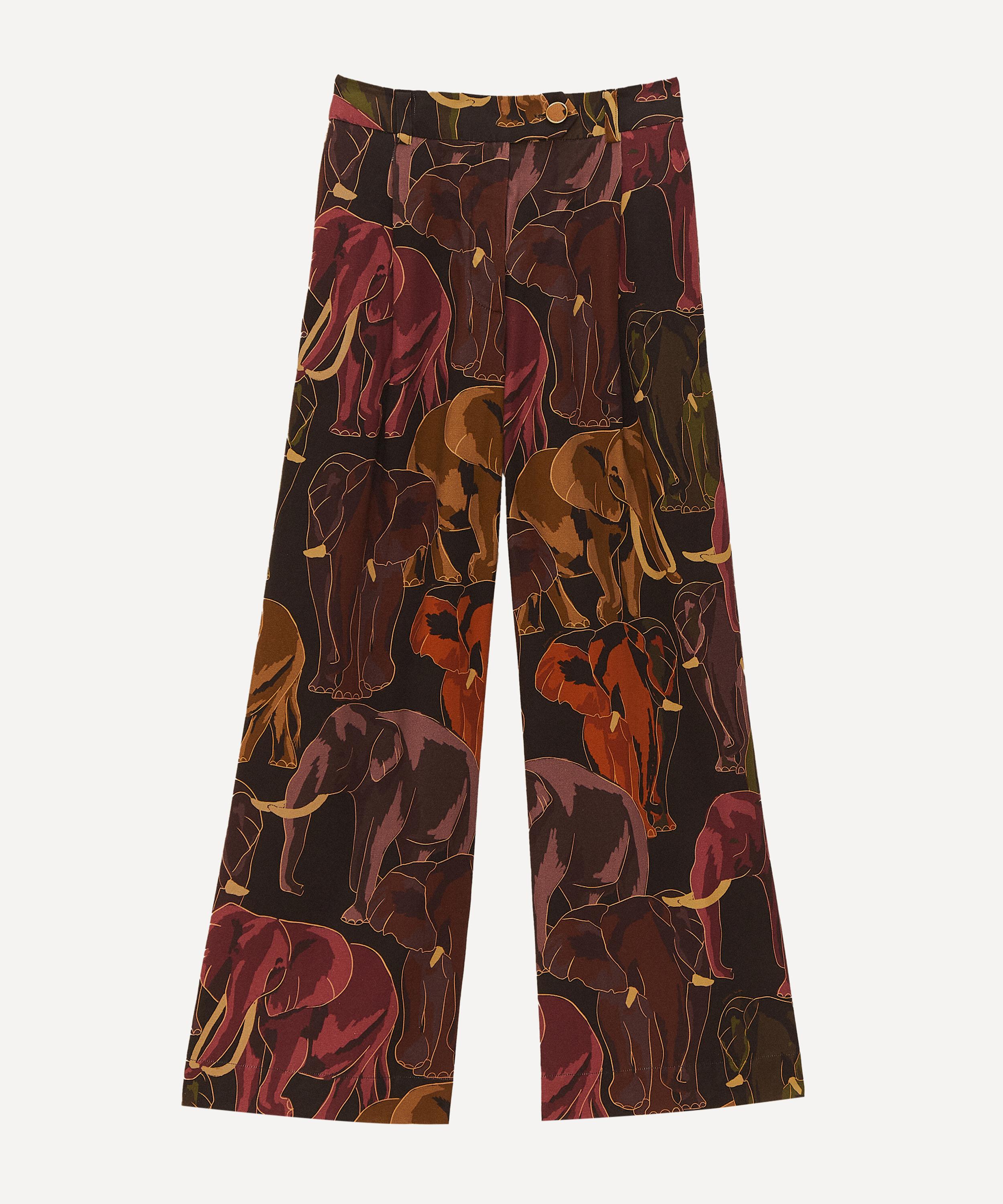 FARM Rio - Elephants Brown Trousers image number 0