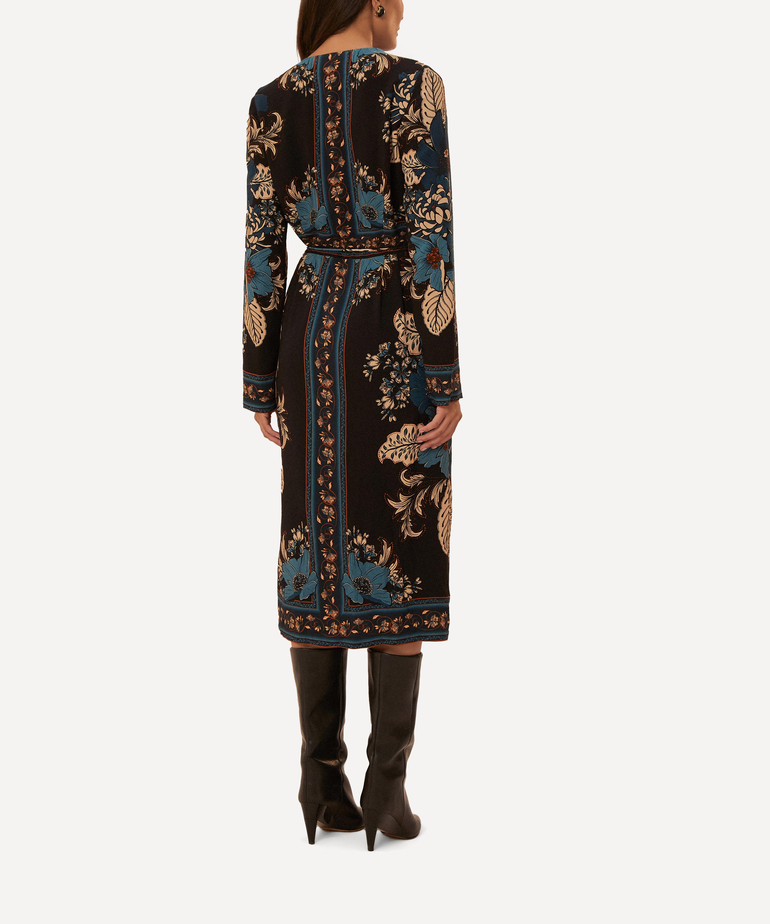 FARM Rio - Blossom Tapestry Long Sleeve Wrap Dress image number 2