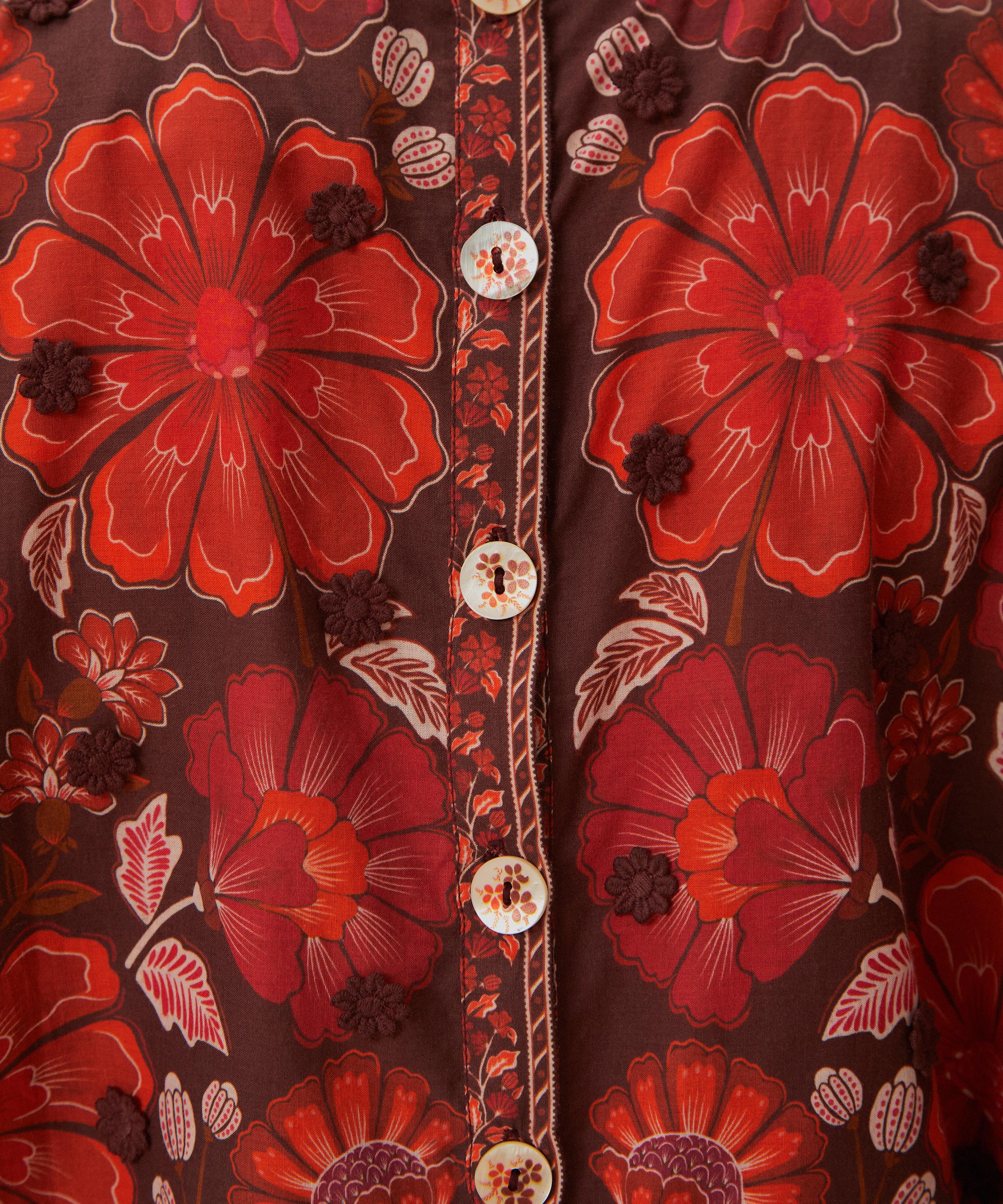 FARM Rio - Gigi Tapestry Brown Blouse image number 3