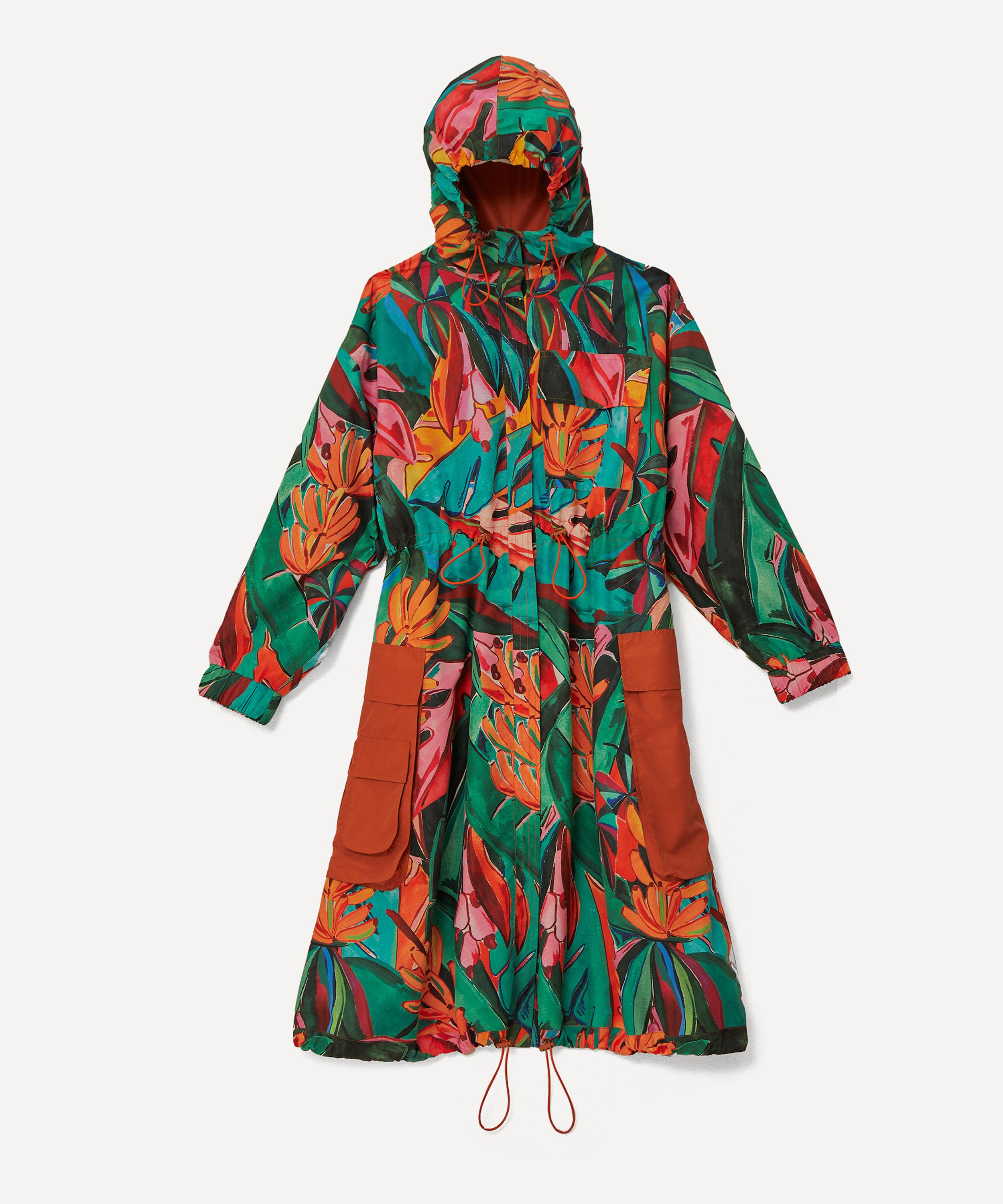 FARM Rio - Green Banana Foliage Maxi Raincoat image number 0