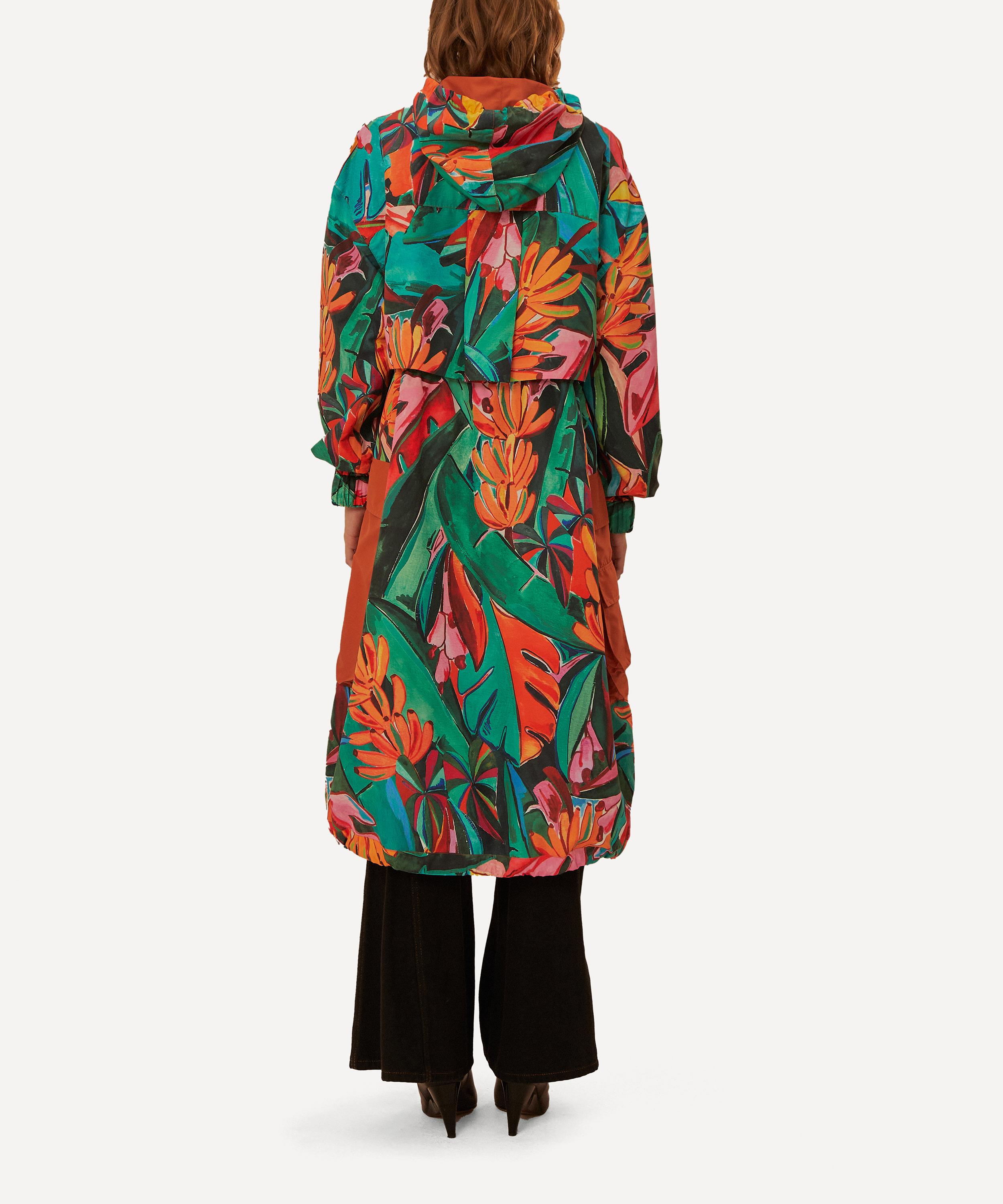 FARM Rio - Green Banana Foliage Maxi Raincoat image number 2