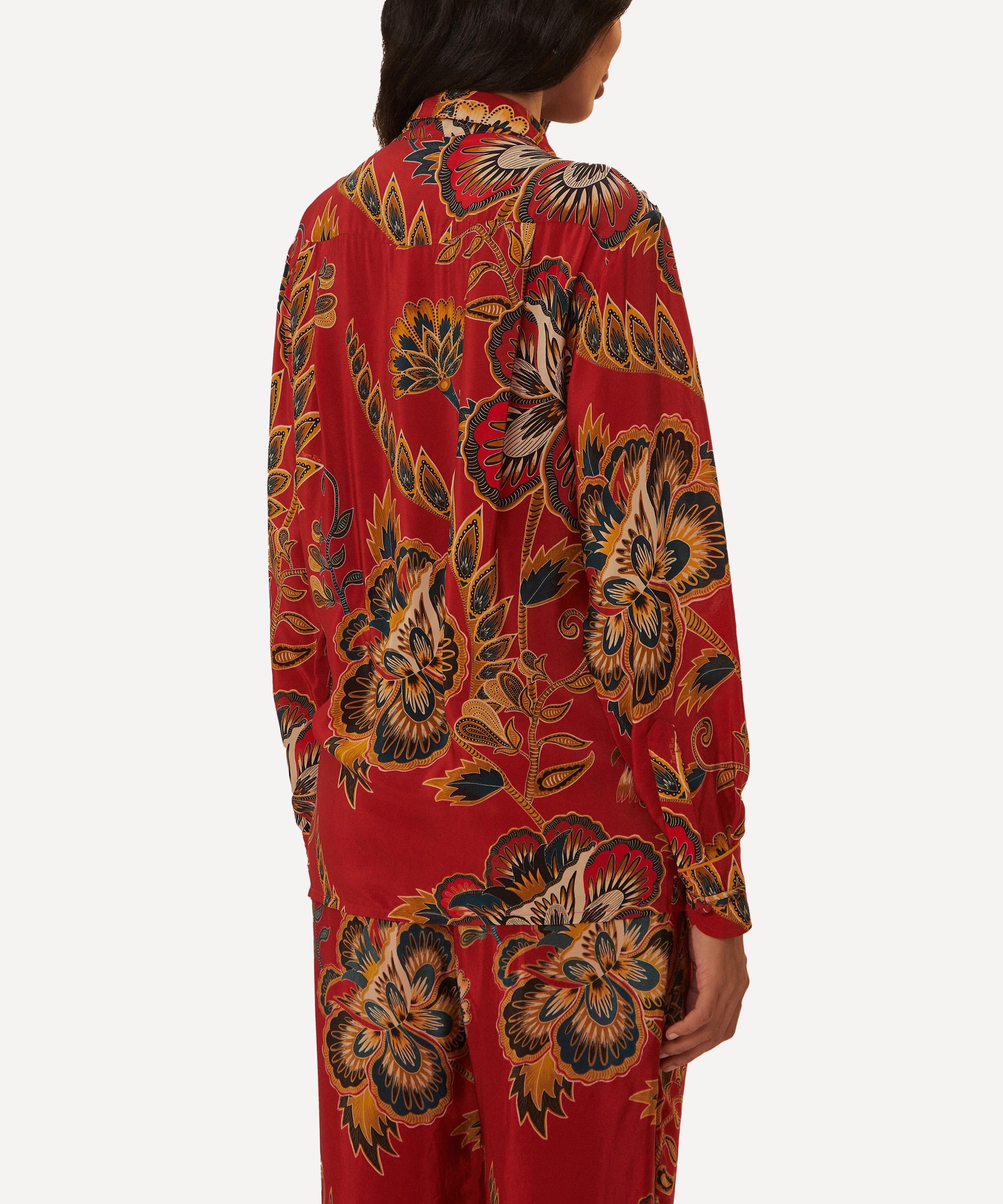 FARM Rio - Red Maxi Floral Pyjama Shirt image number 1