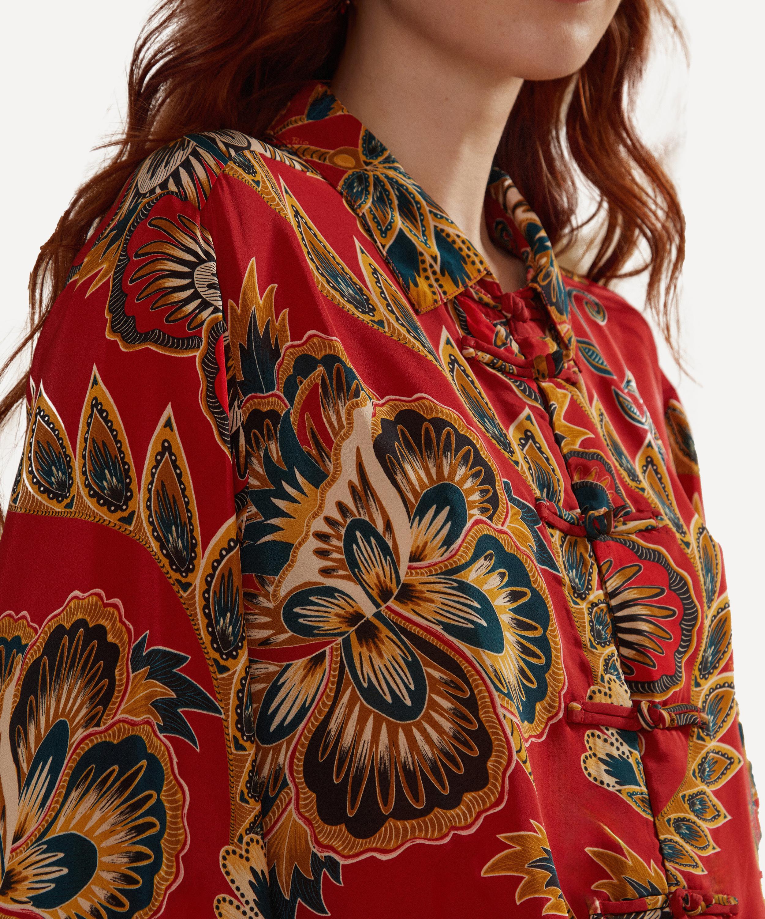 FARM Rio - Red Maxi Floral Pyjama Shirt image number 2