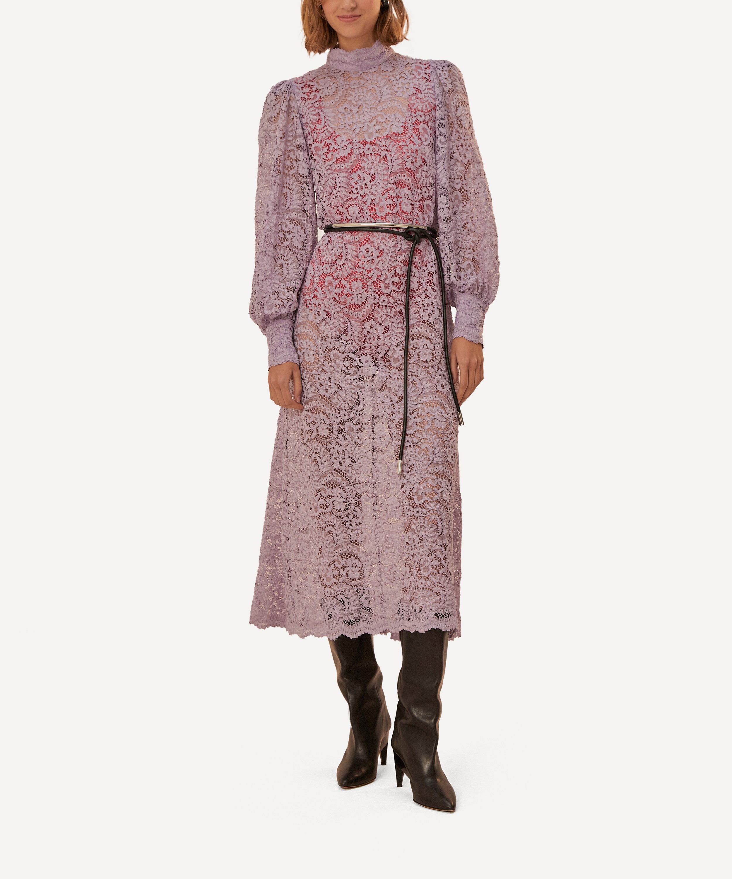 FARM Rio - Lace Lilac Midi Dress image number 1