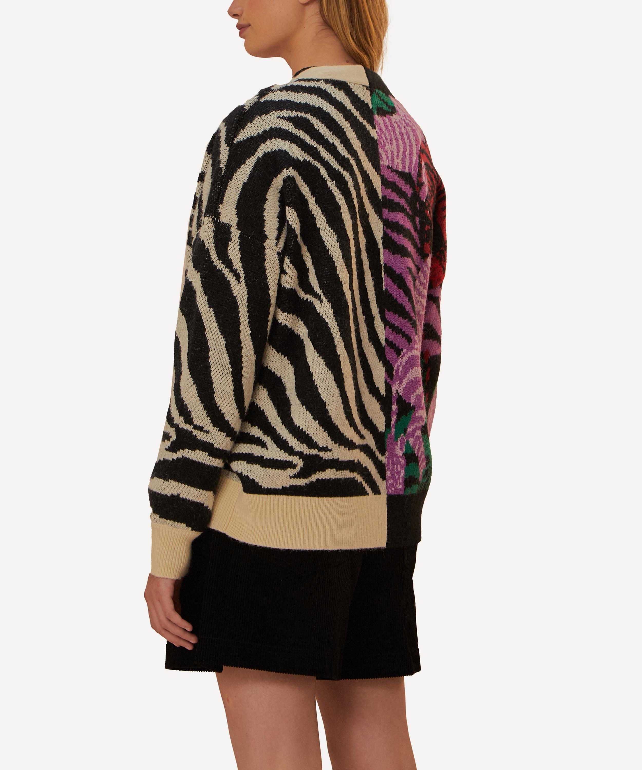 FARM Rio - Mixed Zebra Prints Knit Cardigan image number 2