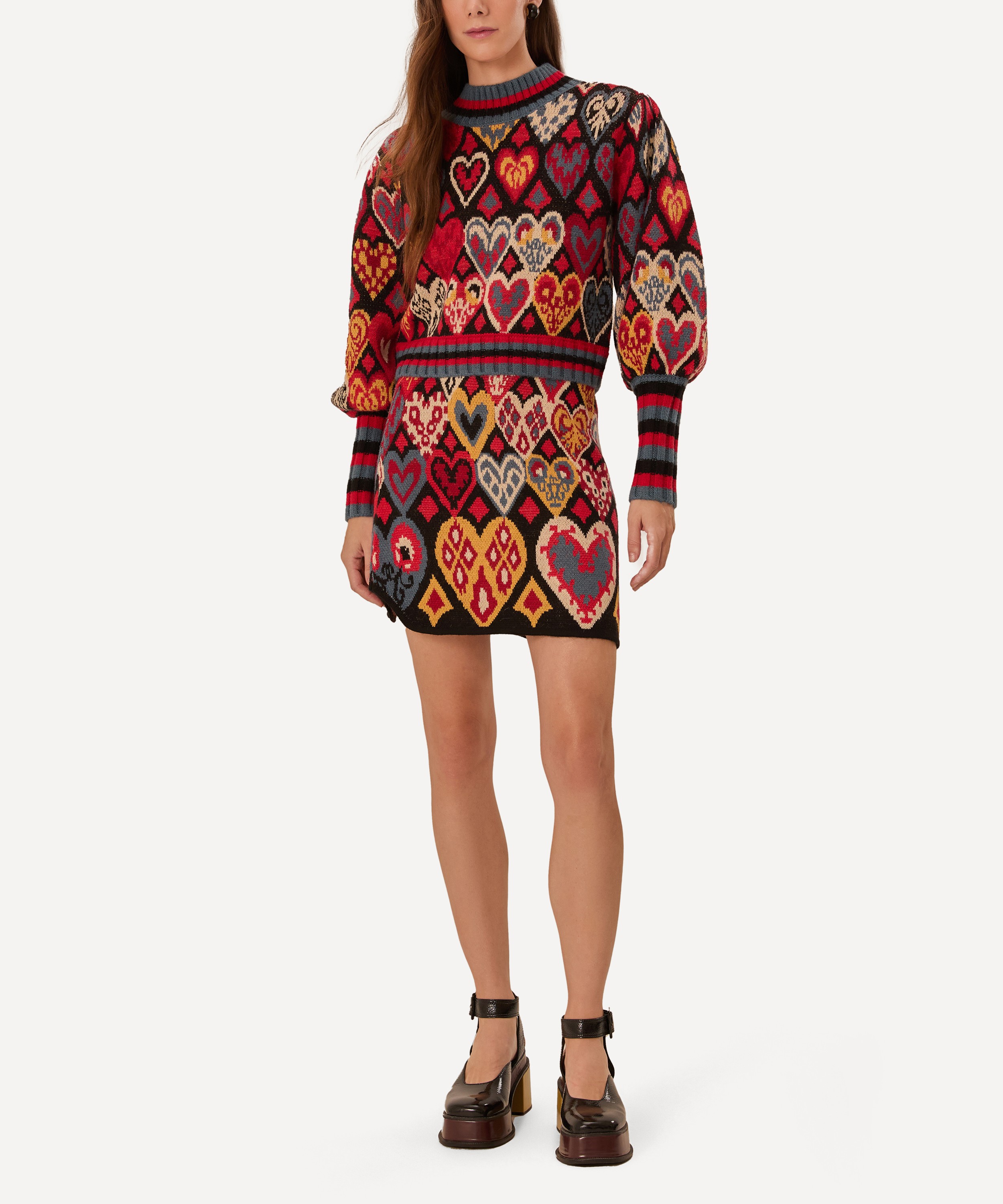 FARM Rio - Hearts Ikat Knit Jumper