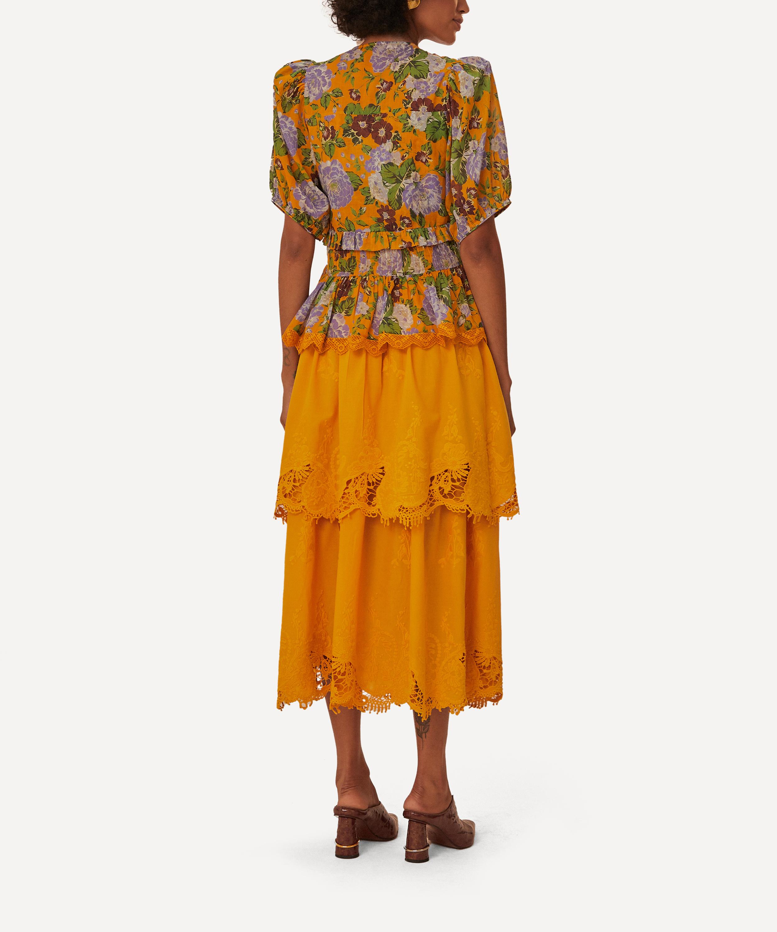 Mustard lace skirt best sale