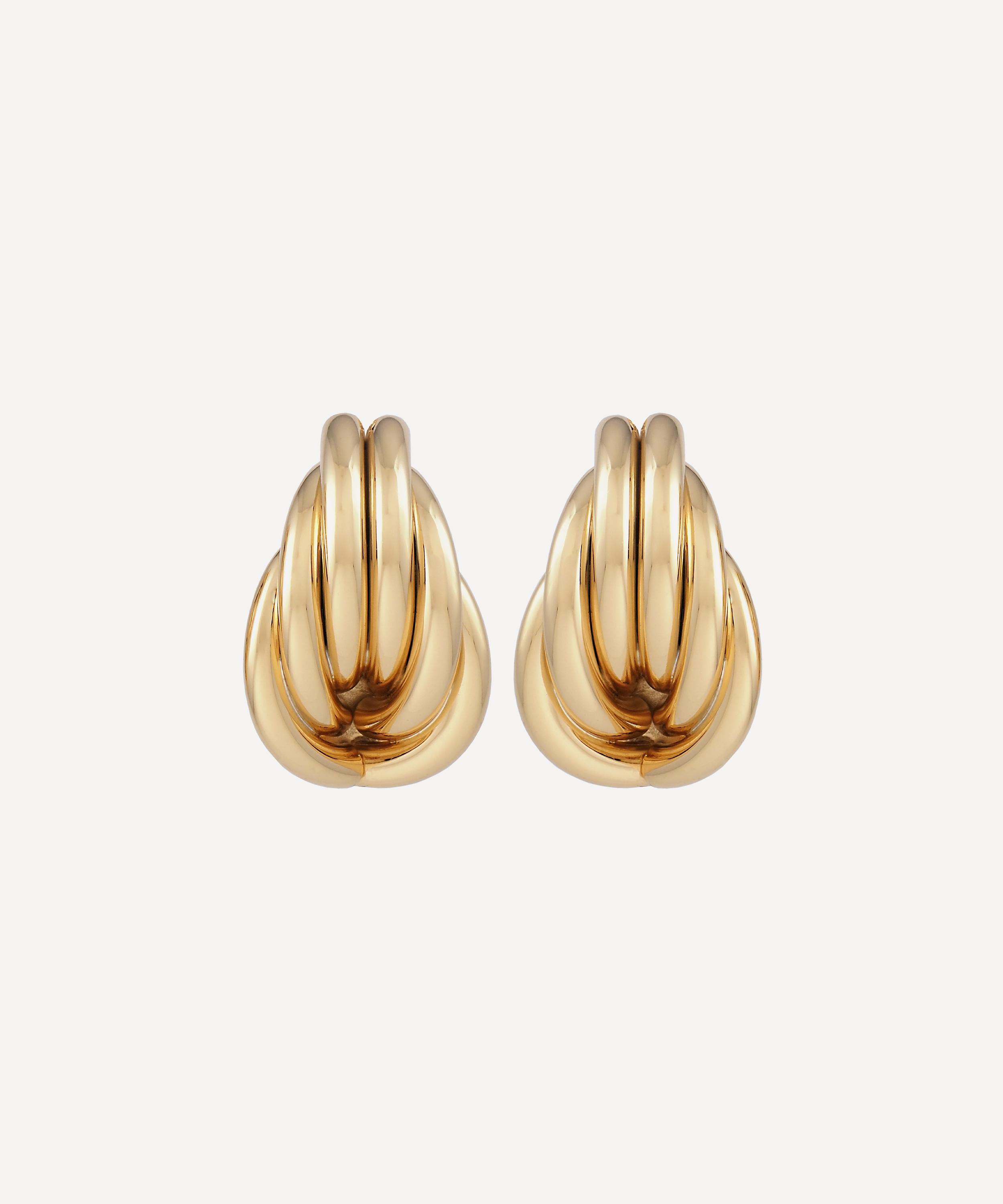 Martha Calvo - 14ct Gold-Plated Lori Stud Earrings image number 0