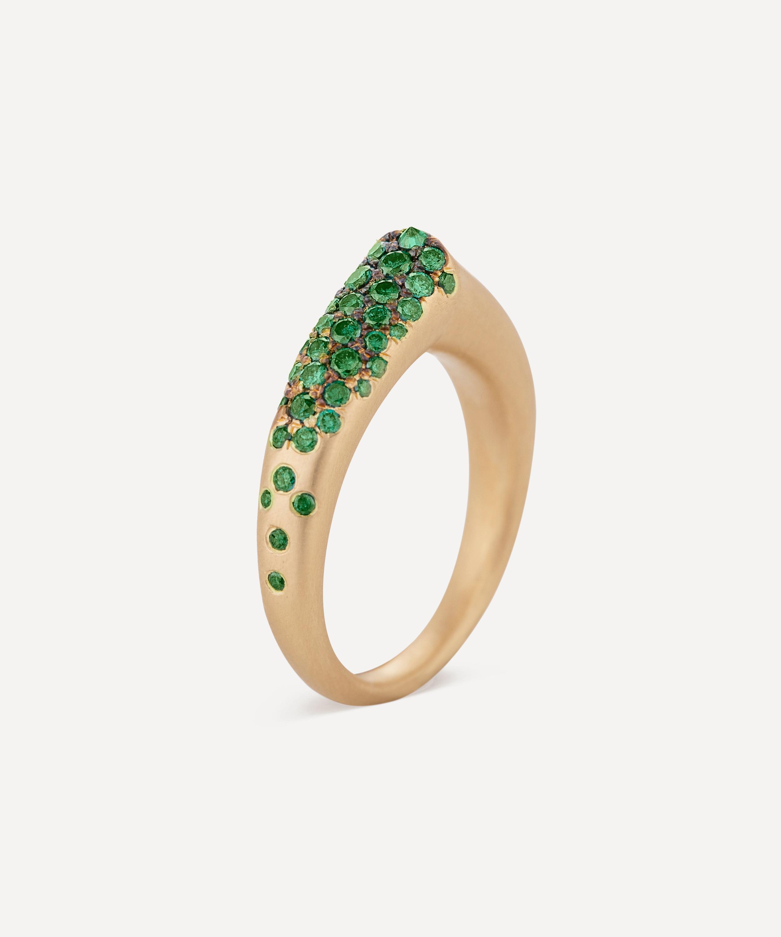Nada Ghazal - 18ct Gold Arch Luck Ring image number 