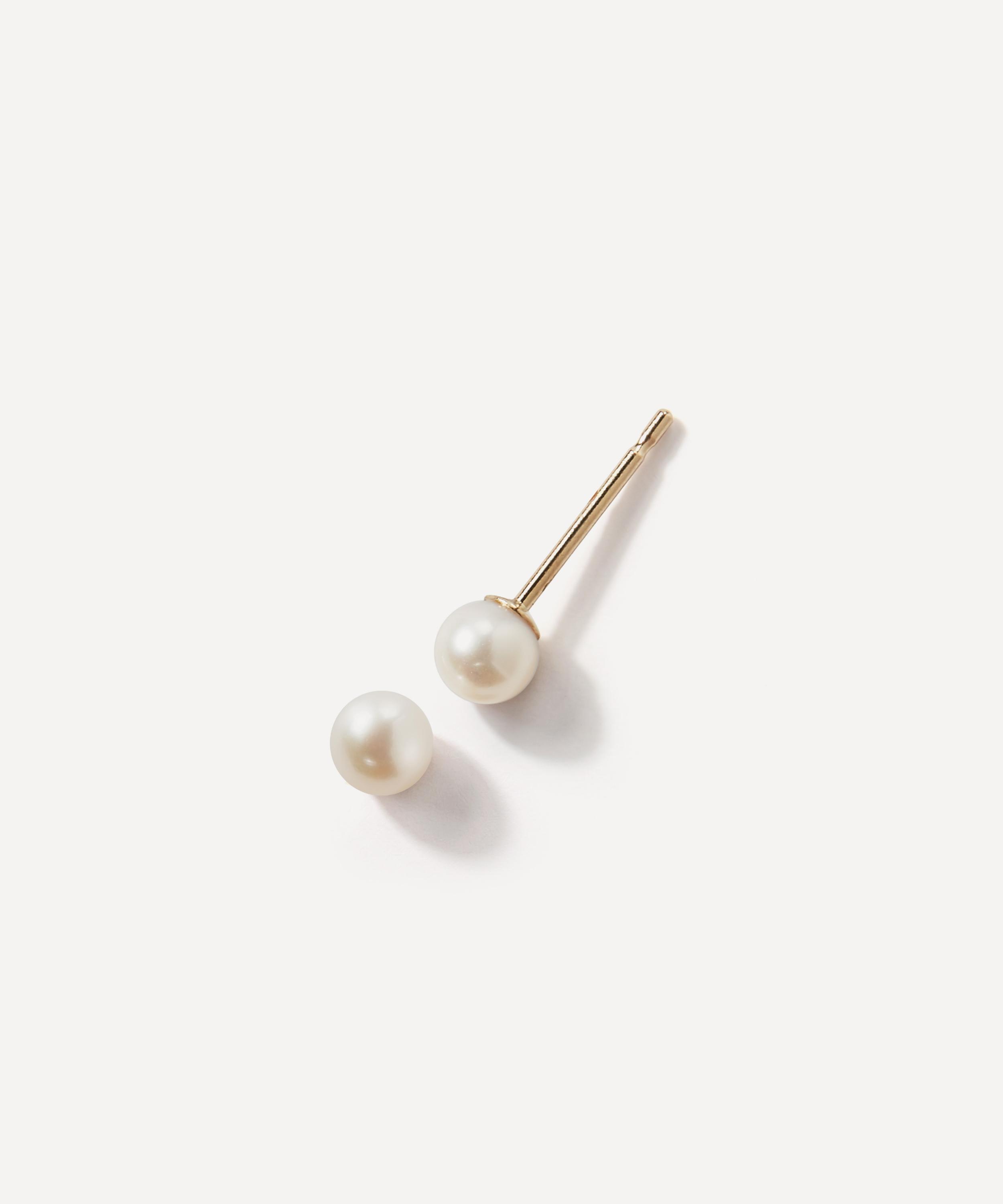 Mizuki - 14ct Gold Baby Pearl Stud Earrings image number 0