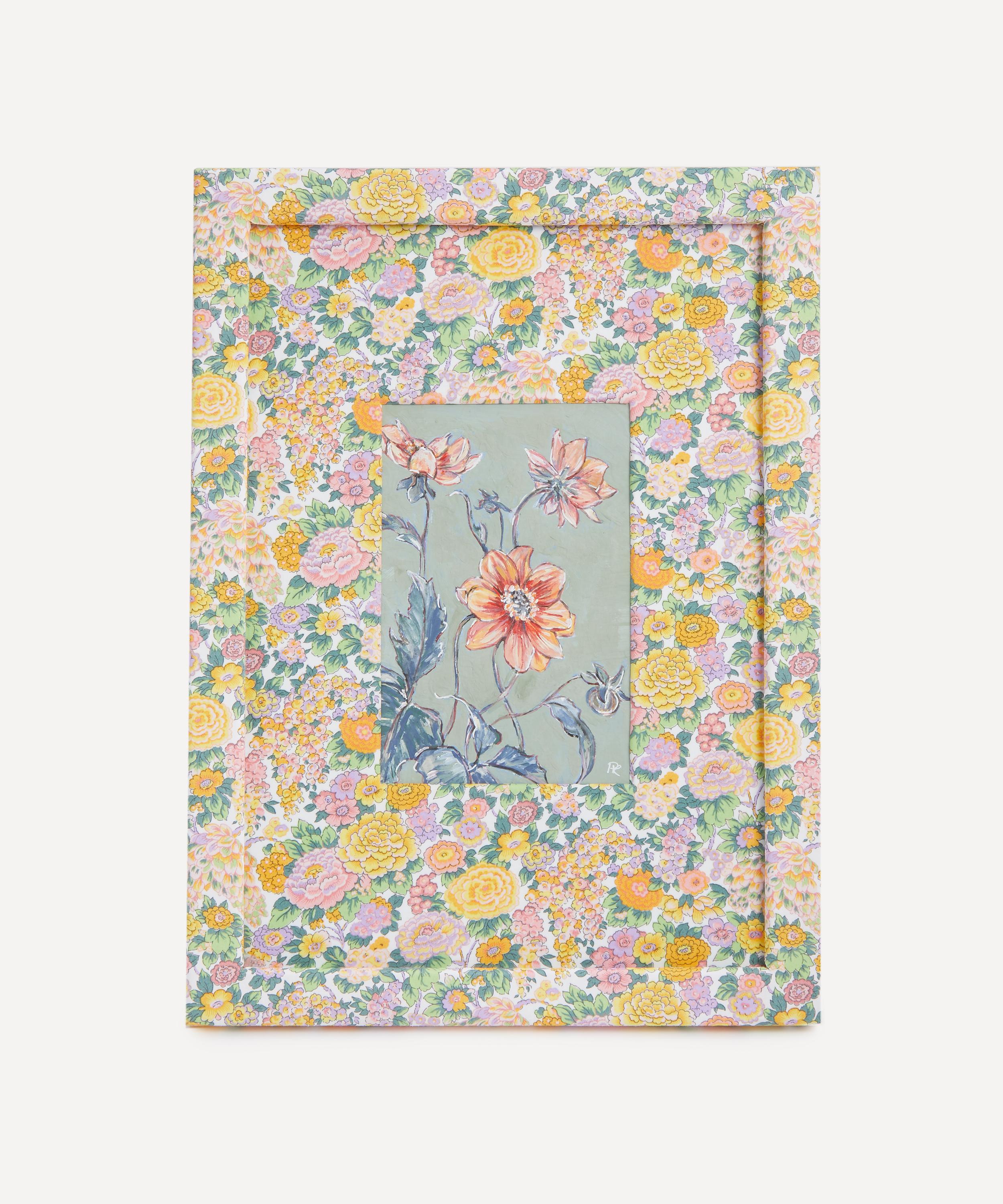 Polly Wolly Doodles - A4 Original Art in Liberty Print Frame image number 0