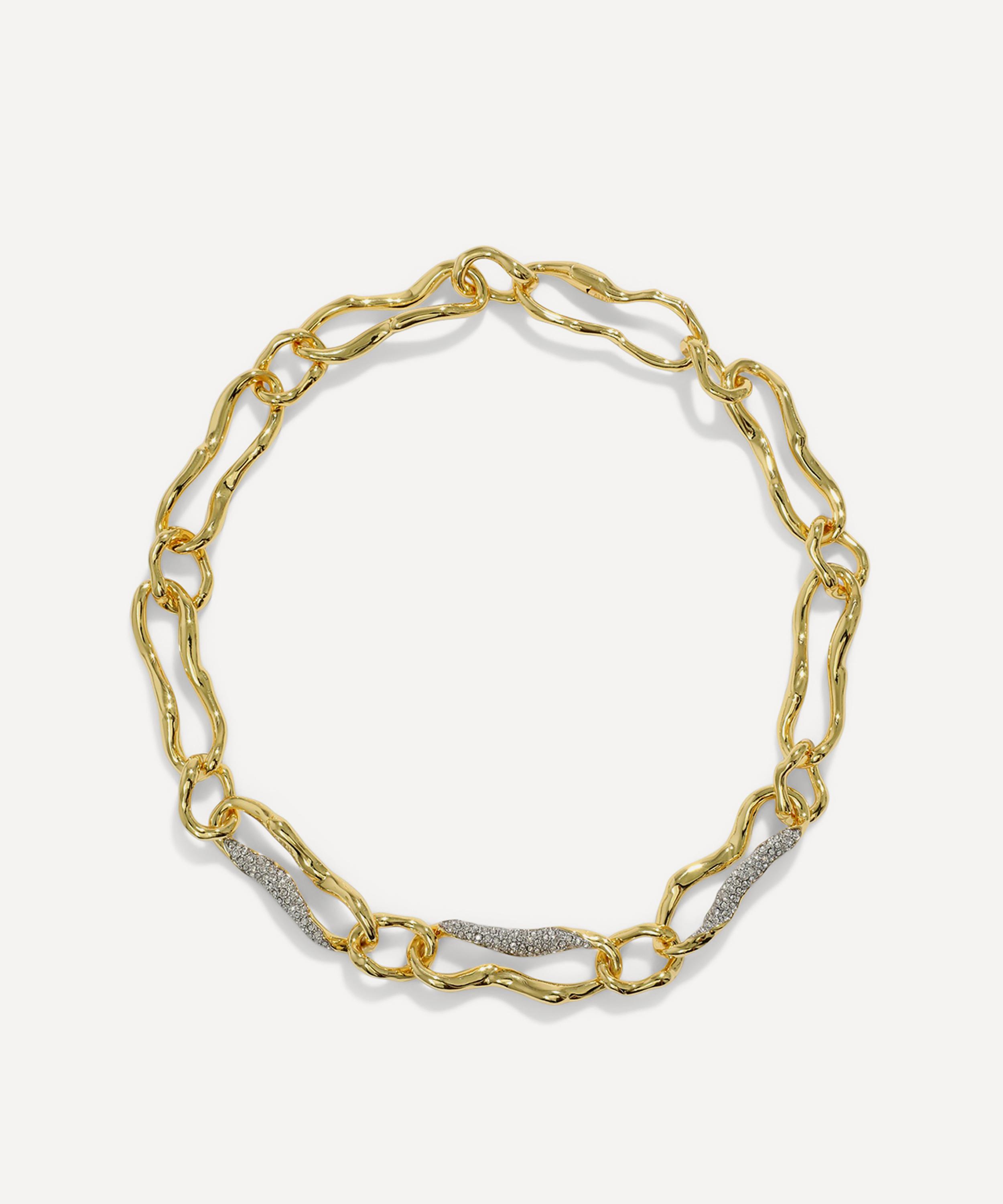 Alexis Bittar - 14ct Gold-Plated Solanales Curved Link Necklace image number 0