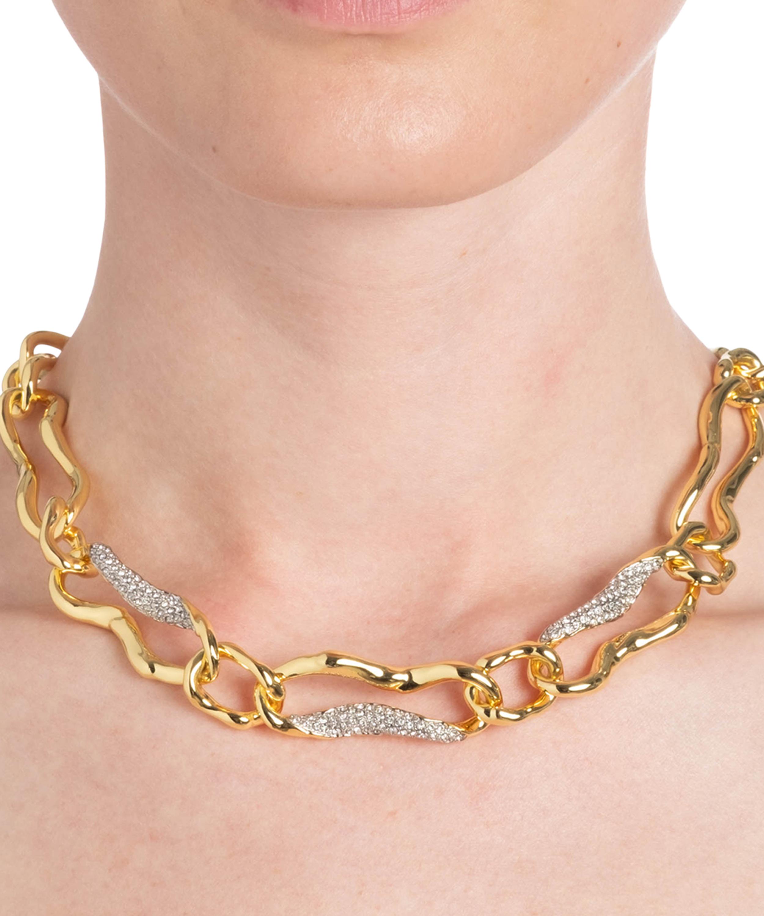 Alexis Bittar - 14ct Gold-Plated Solanales Curved Link Necklace image number 1