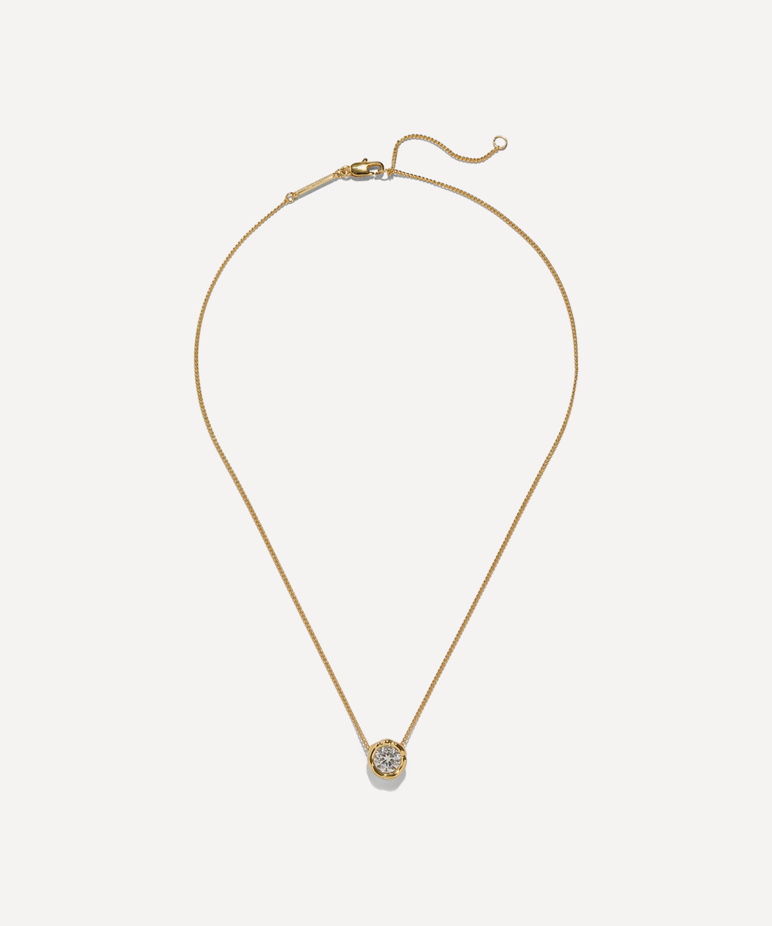 Alexis Bittar - 14ct Gold-Plated Asterales Molten Solitaire Necklace image number 0